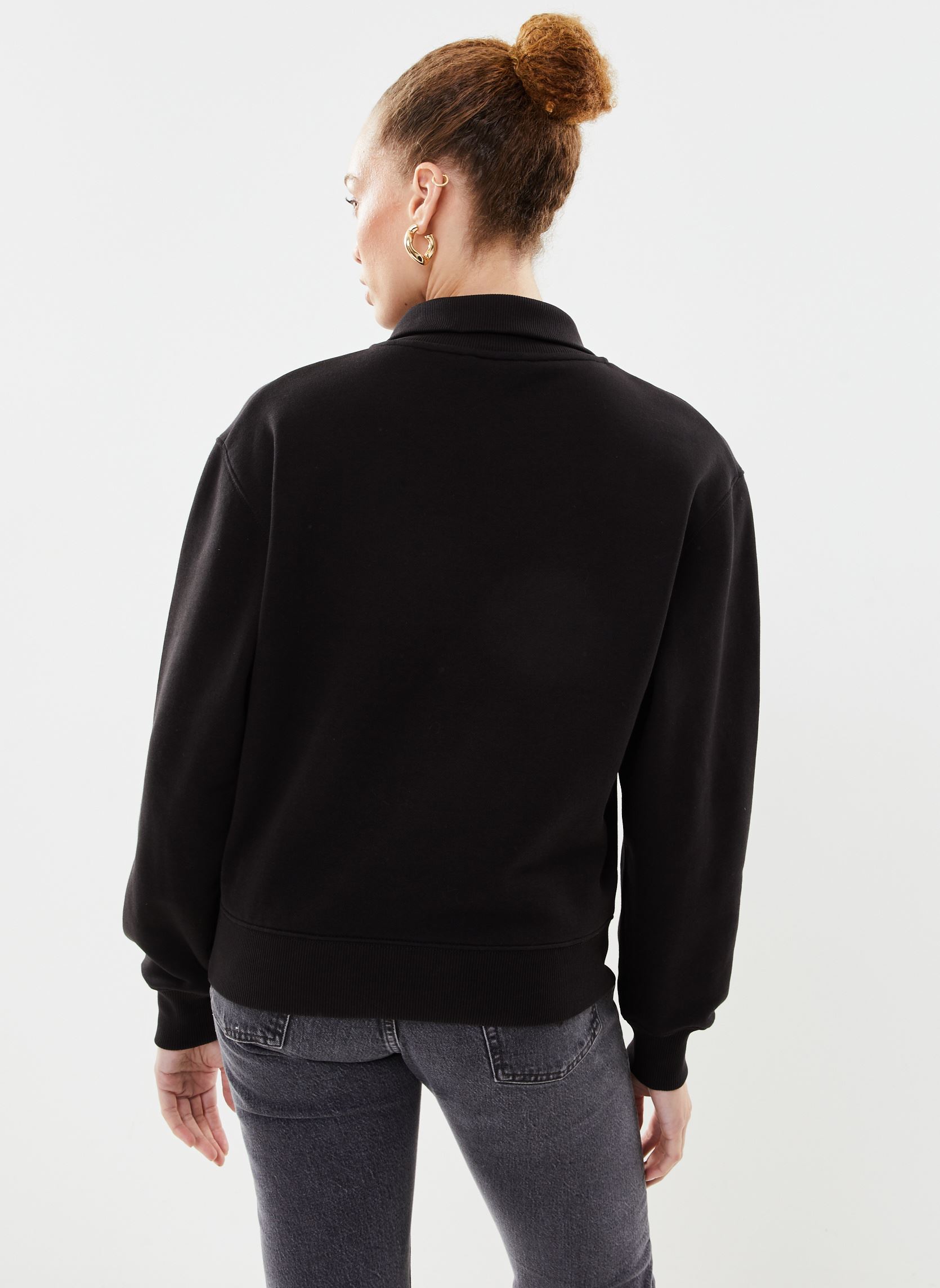 Sweats zippés Smd Crop 1/2 Zip Swe femme noir Tommy Hilfiger Sweats zippés Smd Crop 1/2 Zip Swe femme noir BLACK