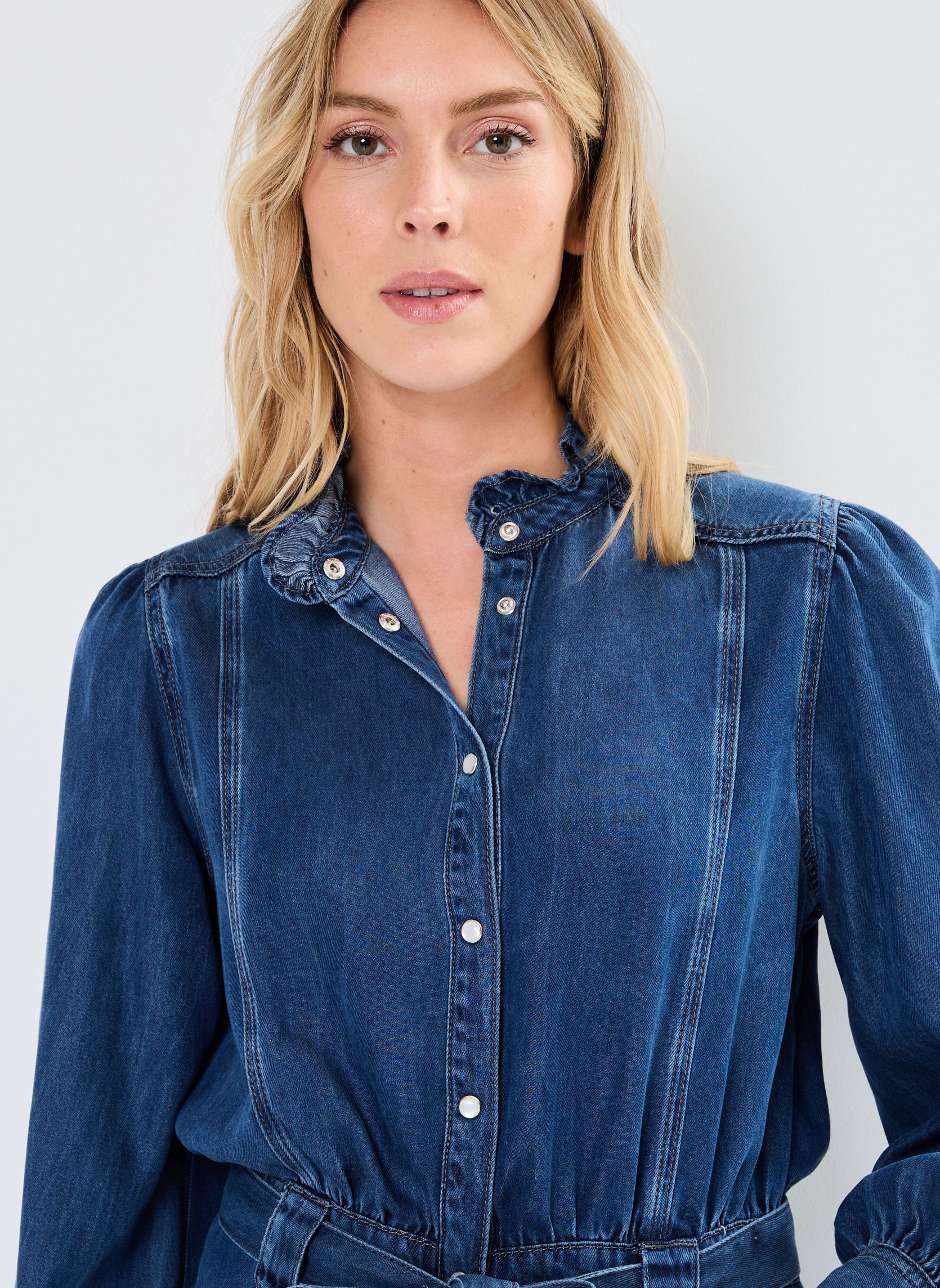 Robes Chona femme bleu Suncoo Robes Chona femme bleu Bleu Jeans
