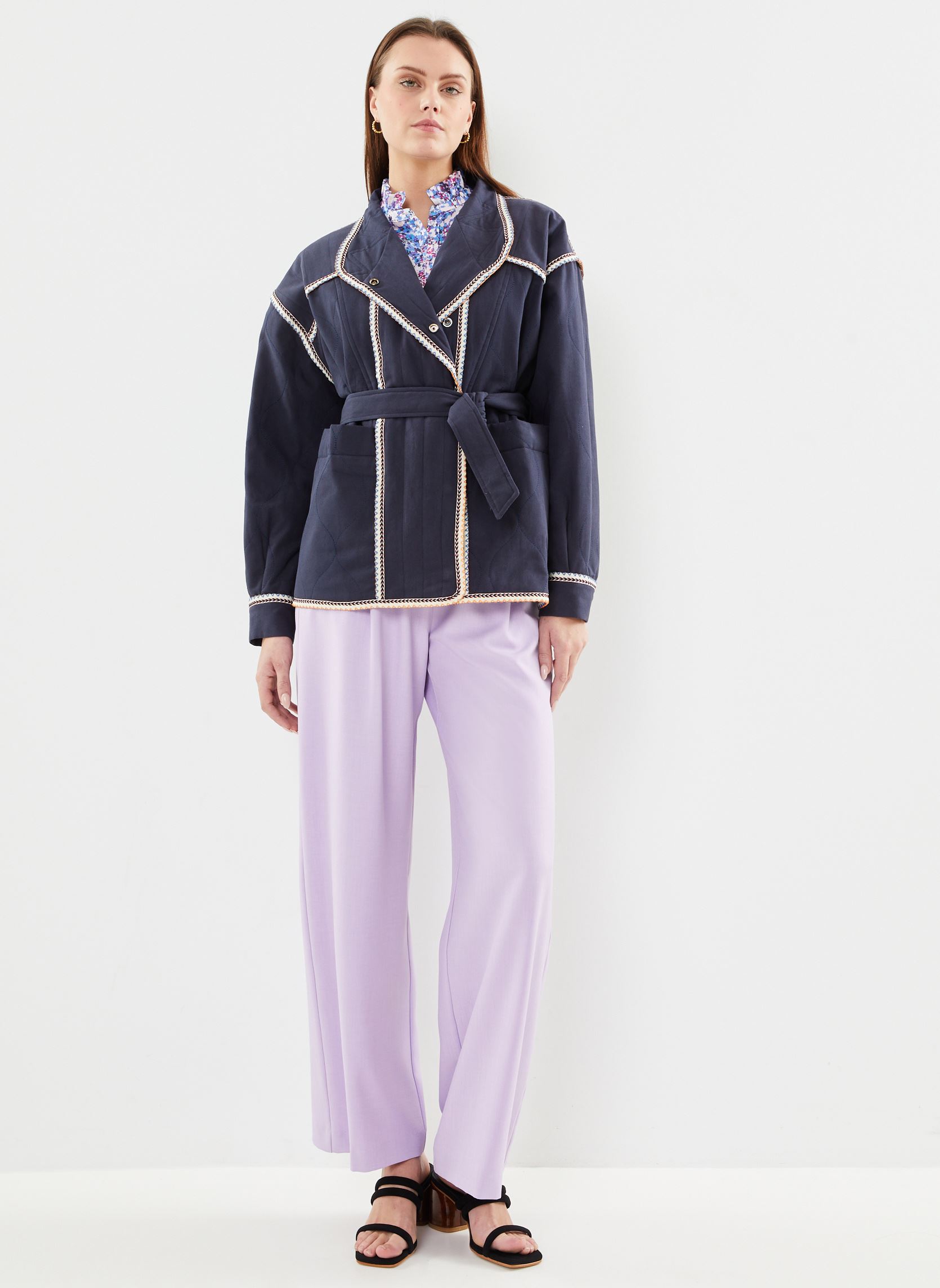 Pantalons larges Julio femme violet Suncoo Pantalons larges Julio femme violet Mauve