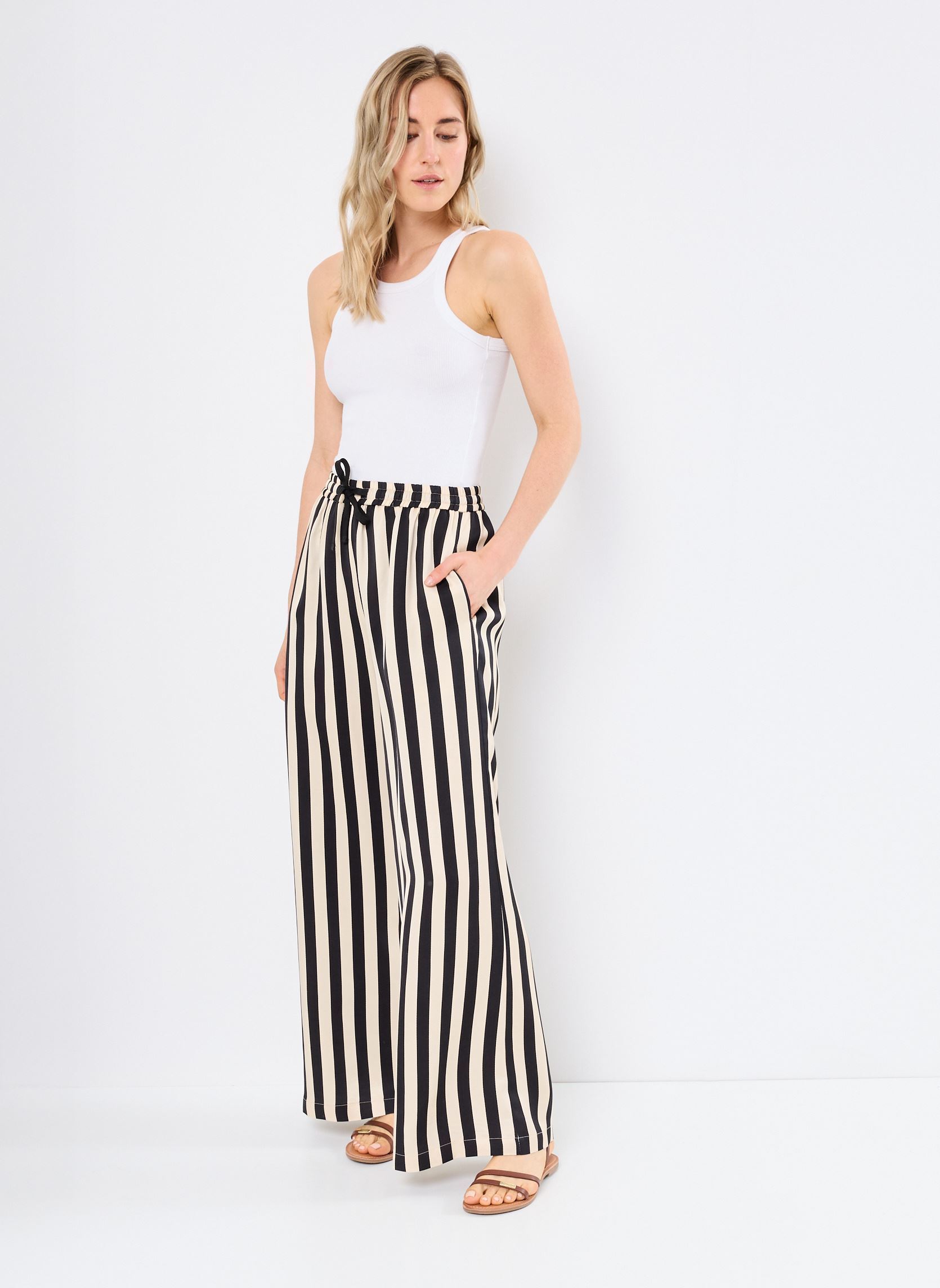Pantalons larges Jerry femme noir Suncoo Pantalons larges Jerry femme noir NOIR