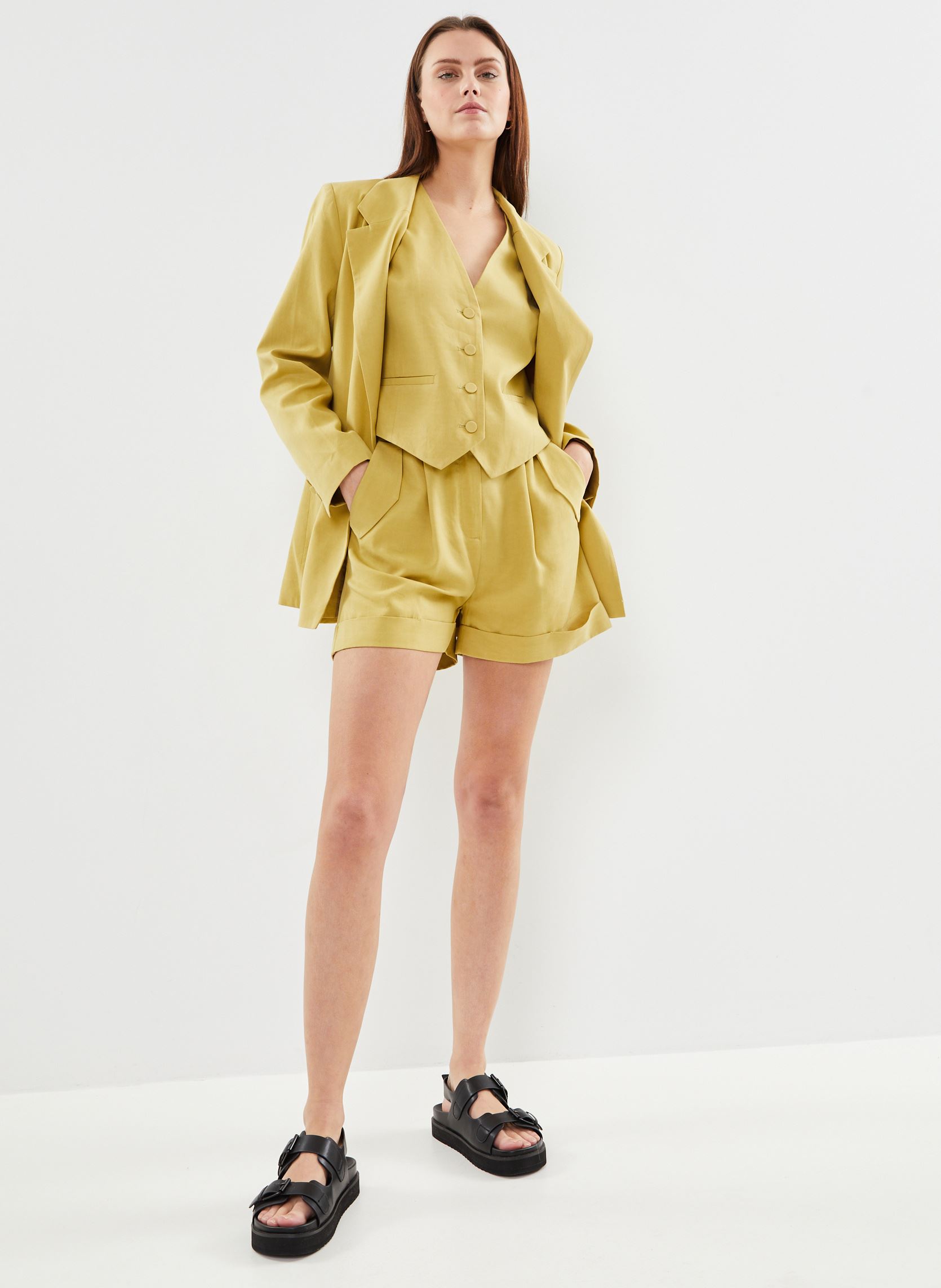 Shorts Bianca dames geel Suncoo Shorts Bianca dames geel Olive