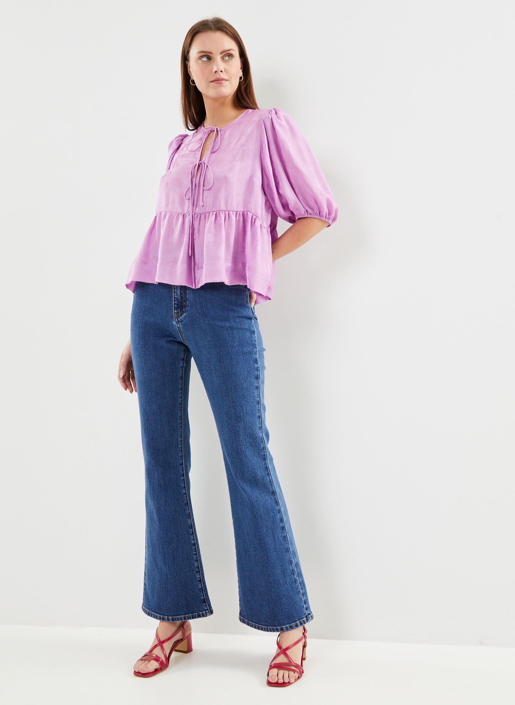 Blouses manches courtes Luxy femme violet Suncoo Blouses manches courtes Luxy femme violet Mauve