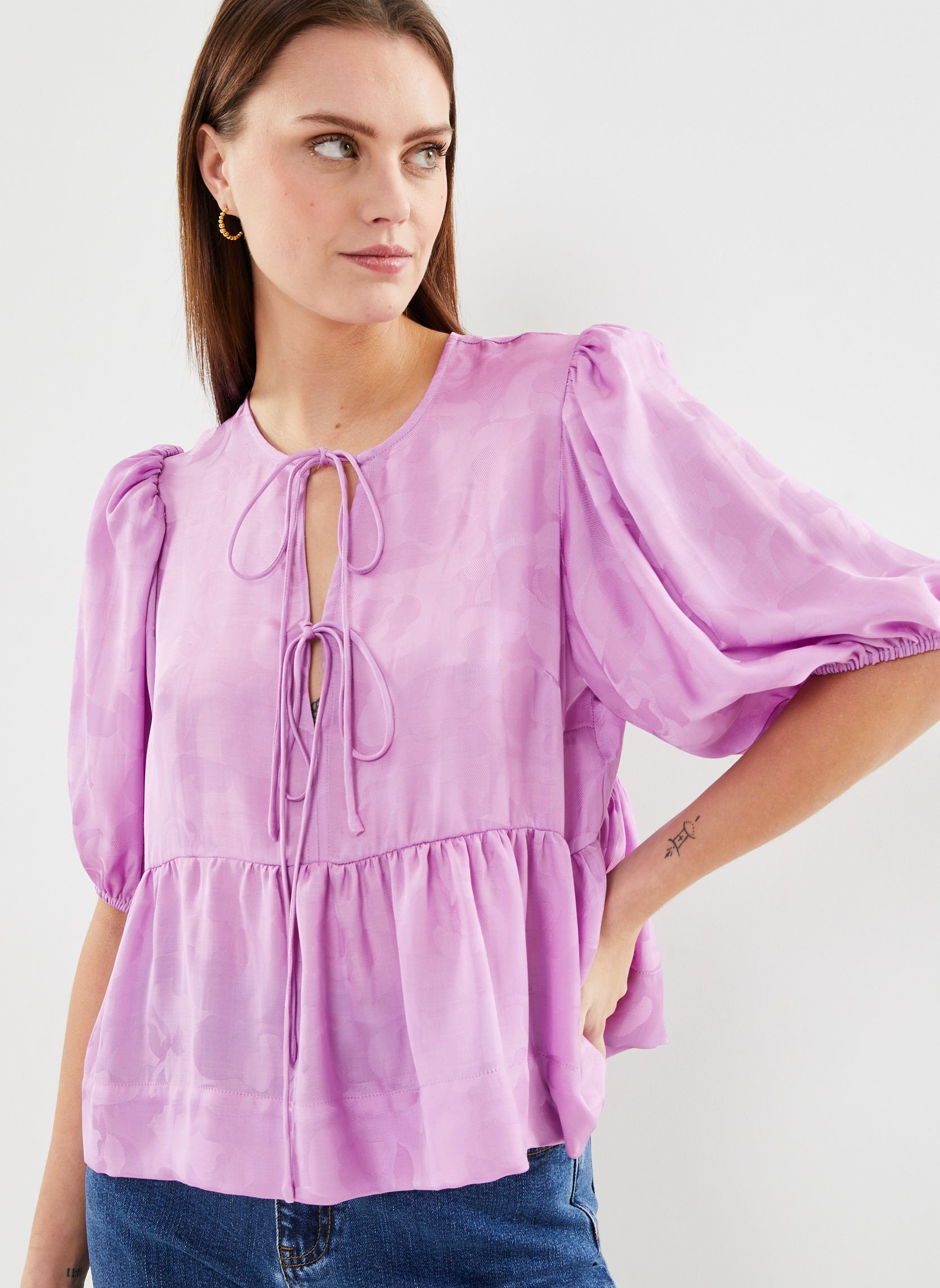 Blouses manches courtes Luxy femme violet Suncoo Blouses manches courtes Luxy femme violet Mauve