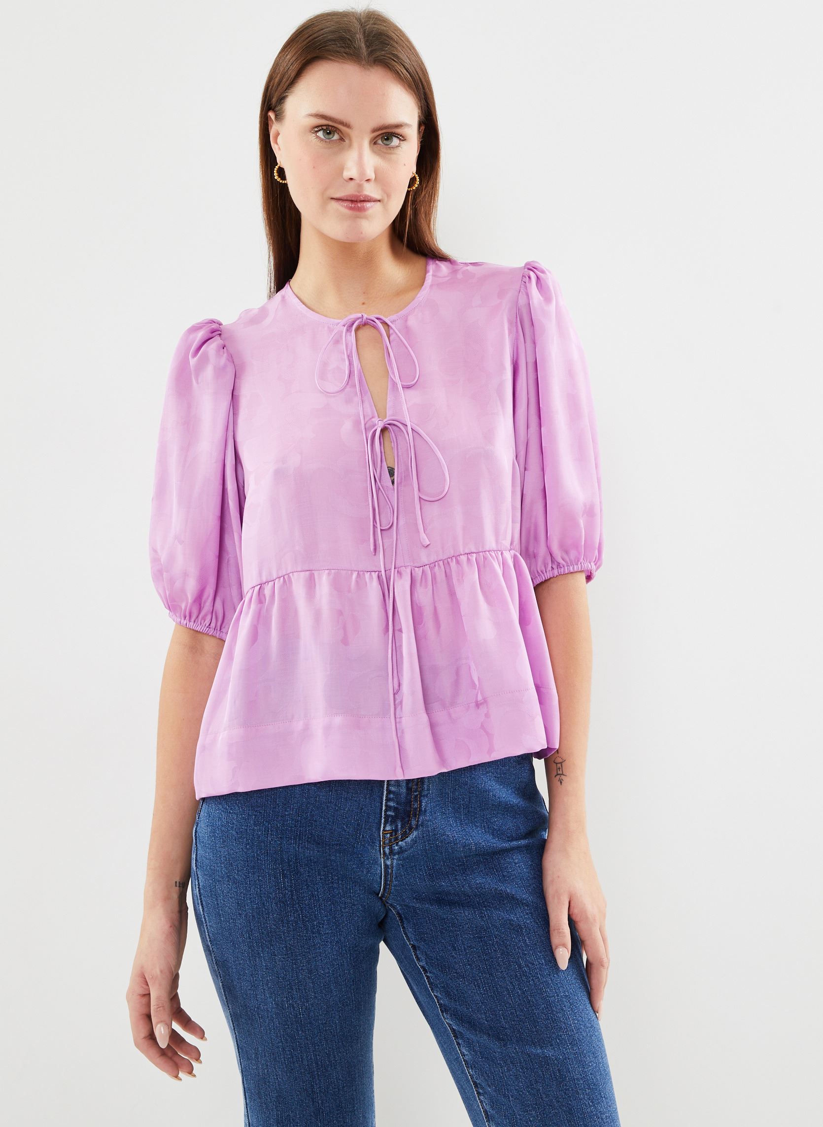 Blouses manches courtes Luxy femme violet Suncoo Blouses manches courtes Luxy femme violet Mauve