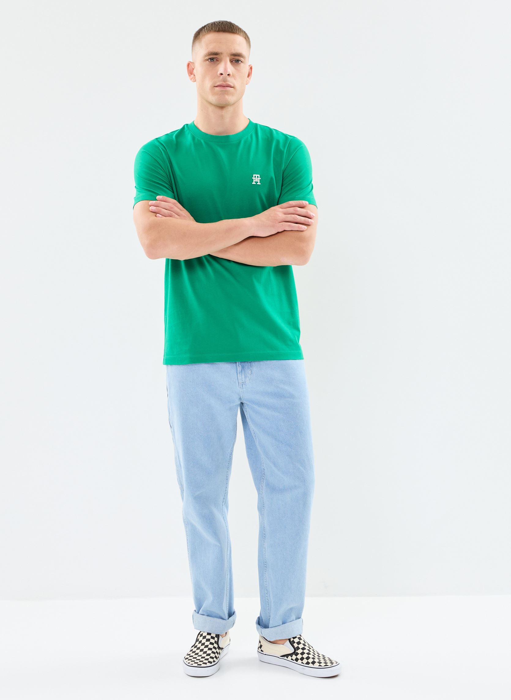 Kurzarm-T-Shirts Monogram Imd Tee herren grün Tommy Hilfiger Kurzarm-T-Shirts Monogram Imd Tee herren grün OLYMPIC GREEN