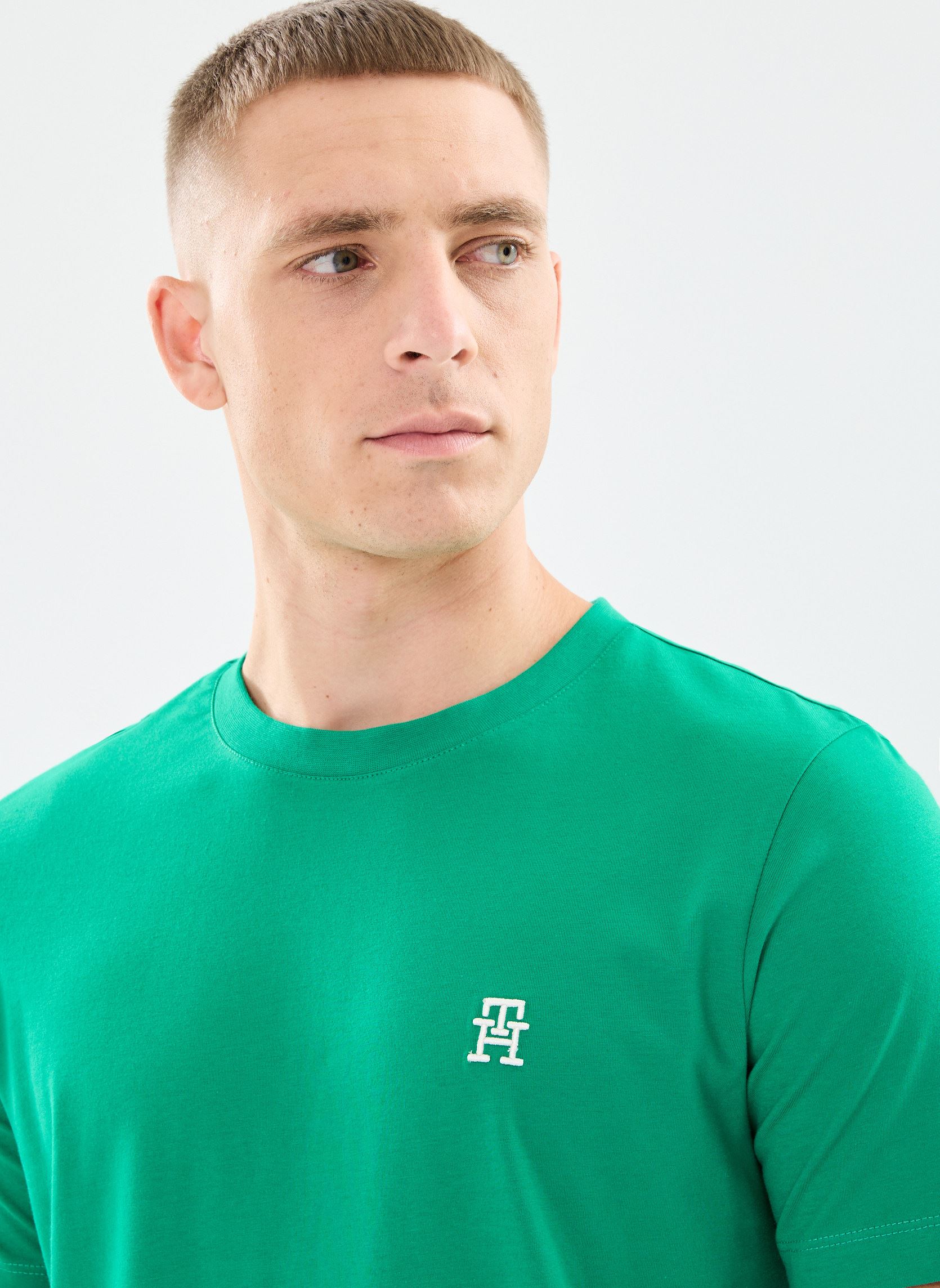 Kurzarm-T-Shirts Monogram Imd Tee herren grün Tommy Hilfiger Kurzarm-T-Shirts Monogram Imd Tee herren grün OLYMPIC GREEN
