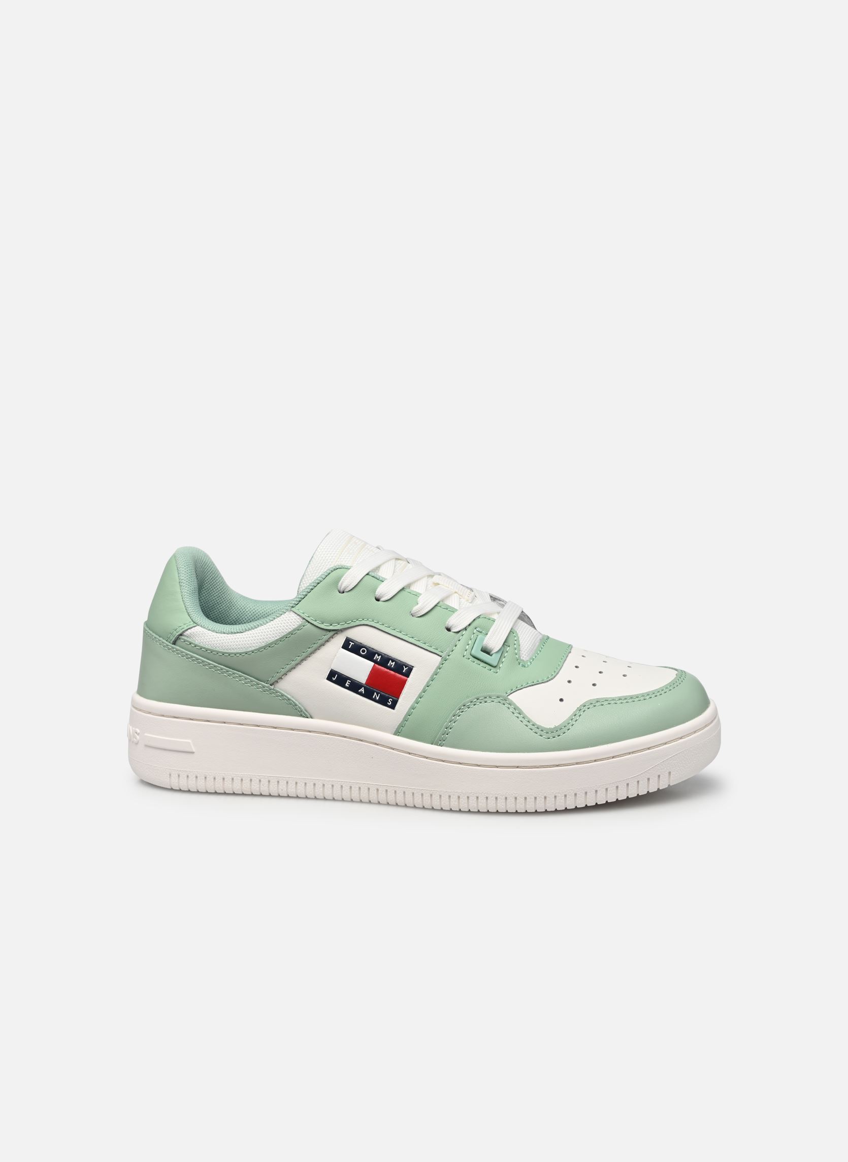 Sneaker TJW RETRO BASKET ESS damen grün Tommy Jeans Sneaker TJW RETRO BASKET ESS damen grün JADESTONE GREEN