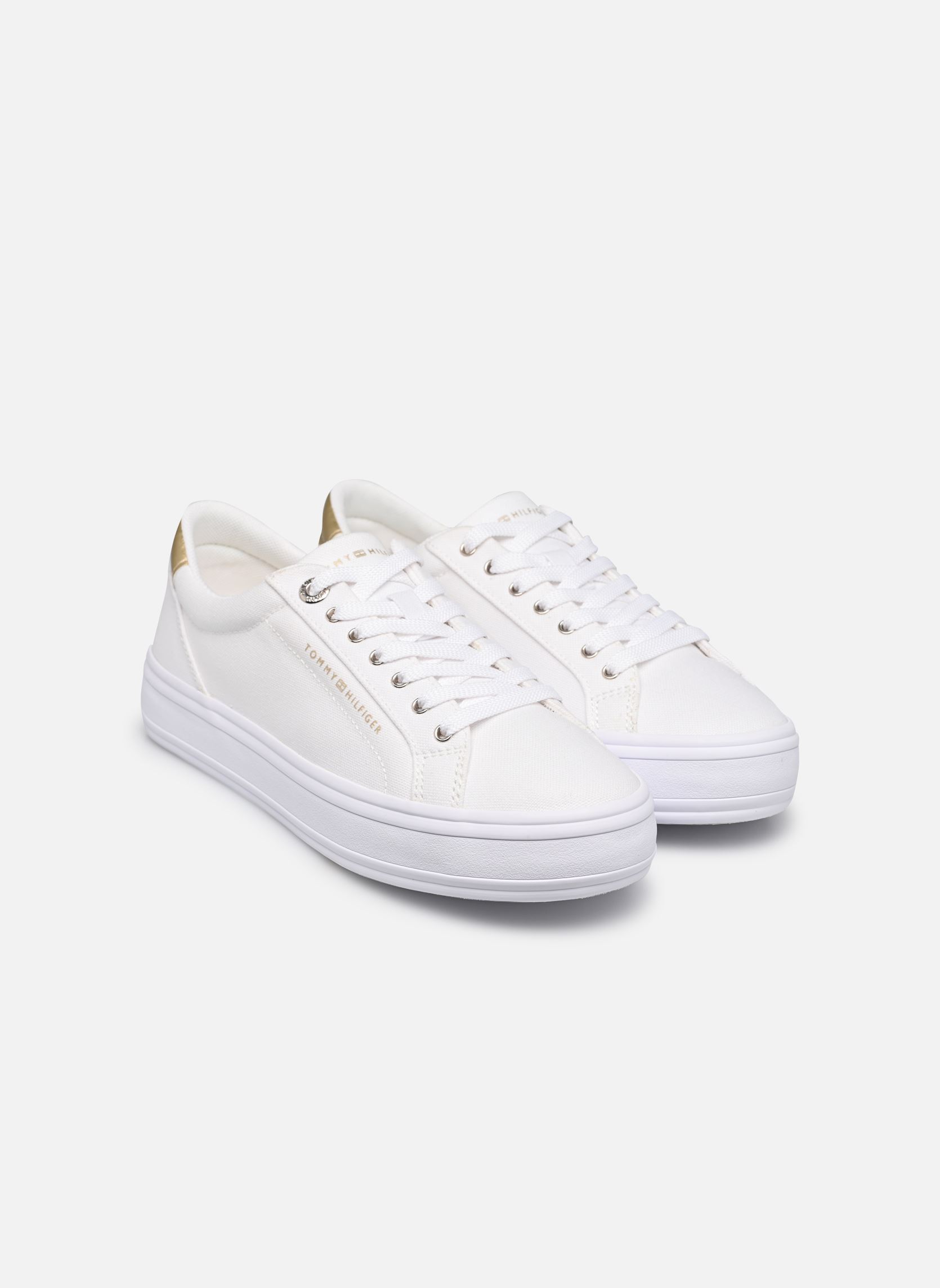 Sneakers ESSENTIAL VULC CANVA dames wit Tommy Hilfiger Sneakers ESSENTIAL VULC CANVA dames wit WHITE