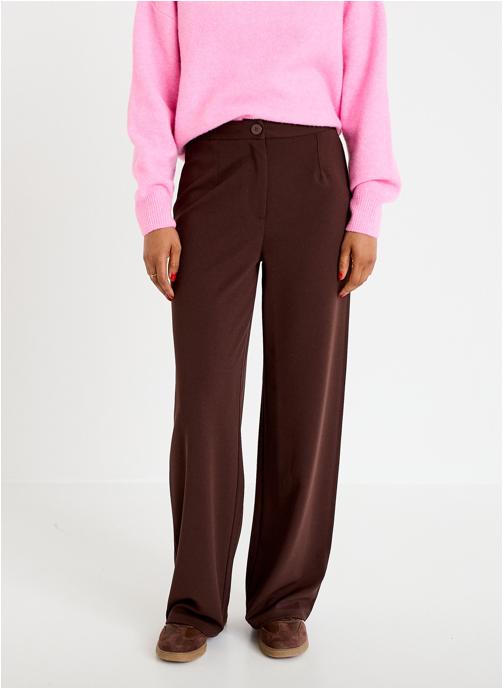 Cache Cache Pantalons droit CITYWIDEFEEL femme marron