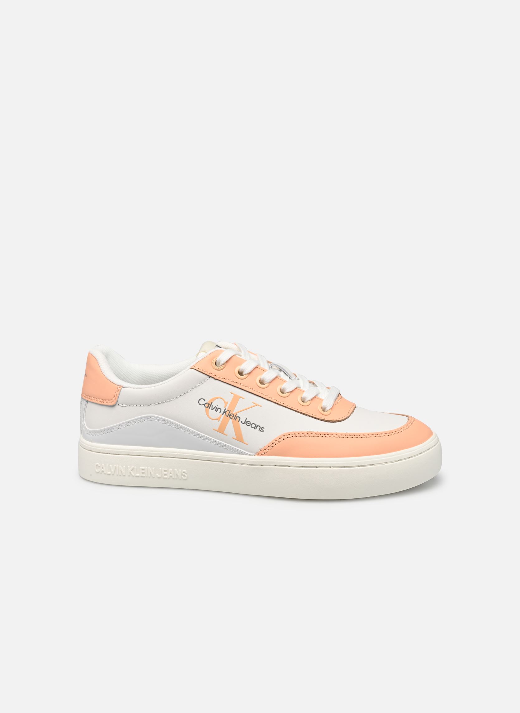 Sneakers CLASSIC CUPSOLE LOW dames wit Calvin Klein Sneakers CLASSIC CUPSOLE LOW dames wit BRIGHT WHITE/APRICOT ICE