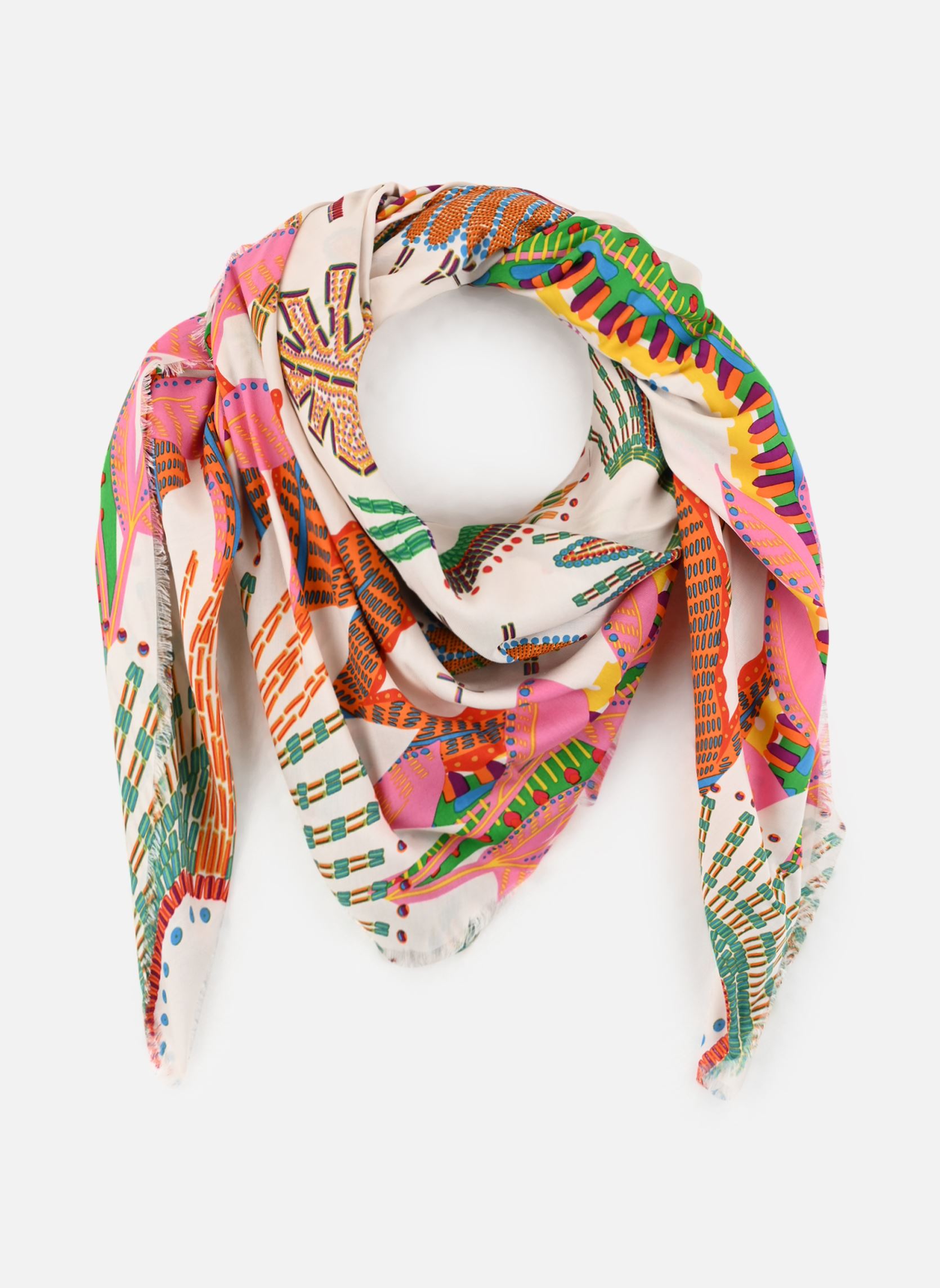 Foulards Wakiza Big femme rose Wild Foulards Wakiza Big femme rose WAKIZA-BIG CREME