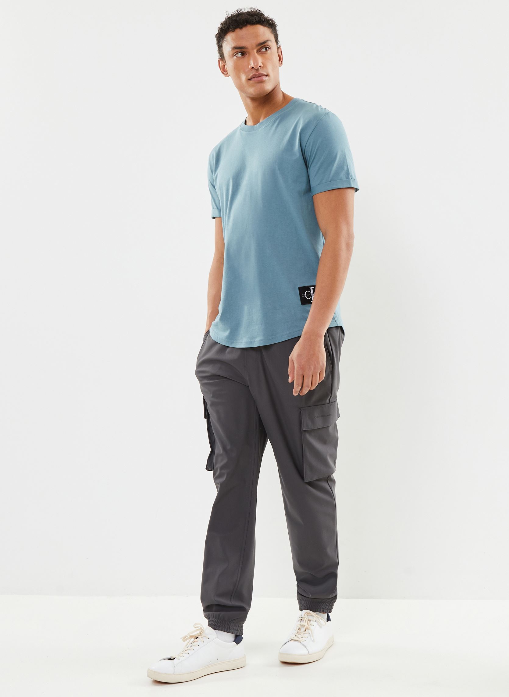 Chino-Hosen Technical Logo Repea pant herren grau Calvin Klein Jeans Chino-Hosen Technical Logo Repea pant herren grau GREY