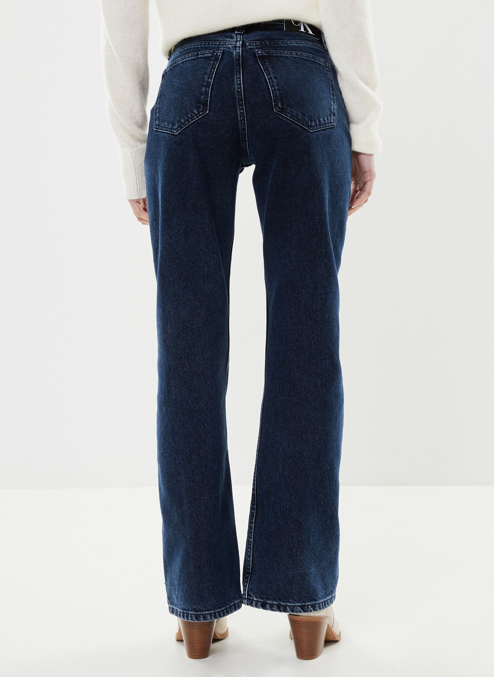 Pantalons larges Authentic Bootcut Fr femme bleu Calvin Klein Jeans Pantalons larges Authentic Bootcut Fr femme bleu DENIM