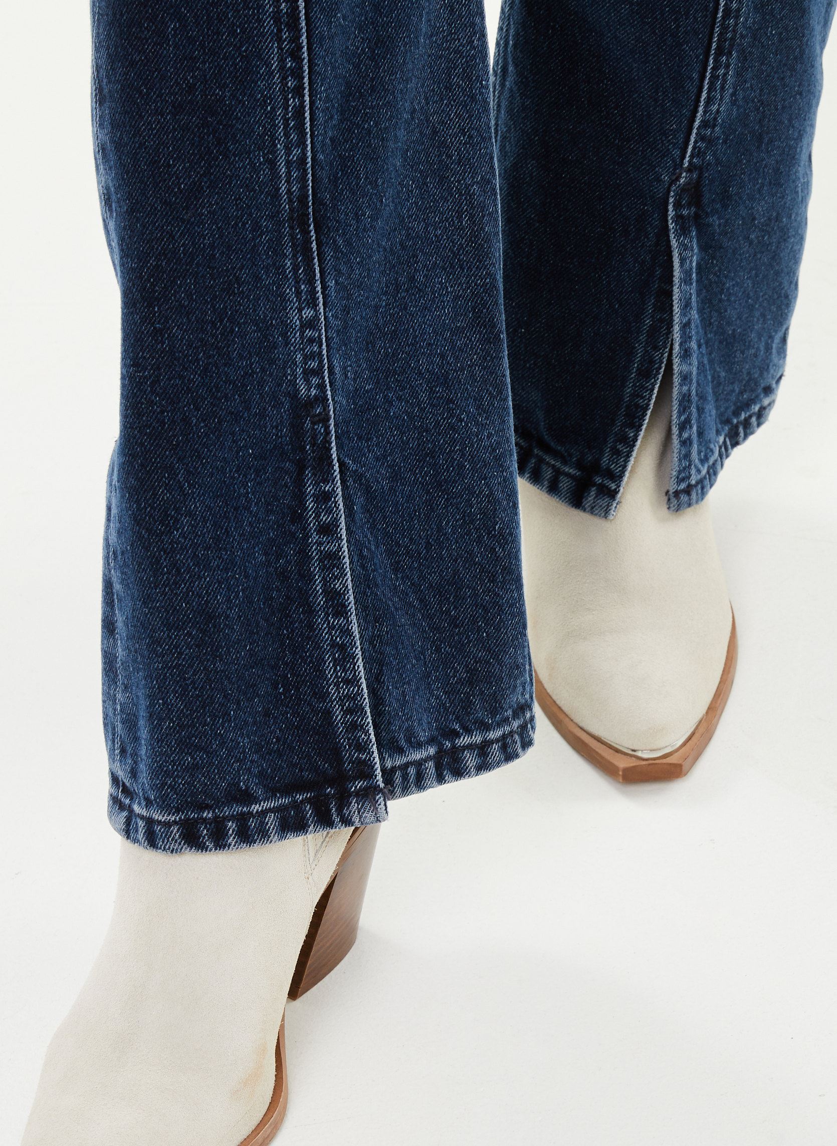 Pantalons larges Authentic Bootcut Fr femme bleu Calvin Klein Jeans Pantalons larges Authentic Bootcut Fr femme bleu DENIM