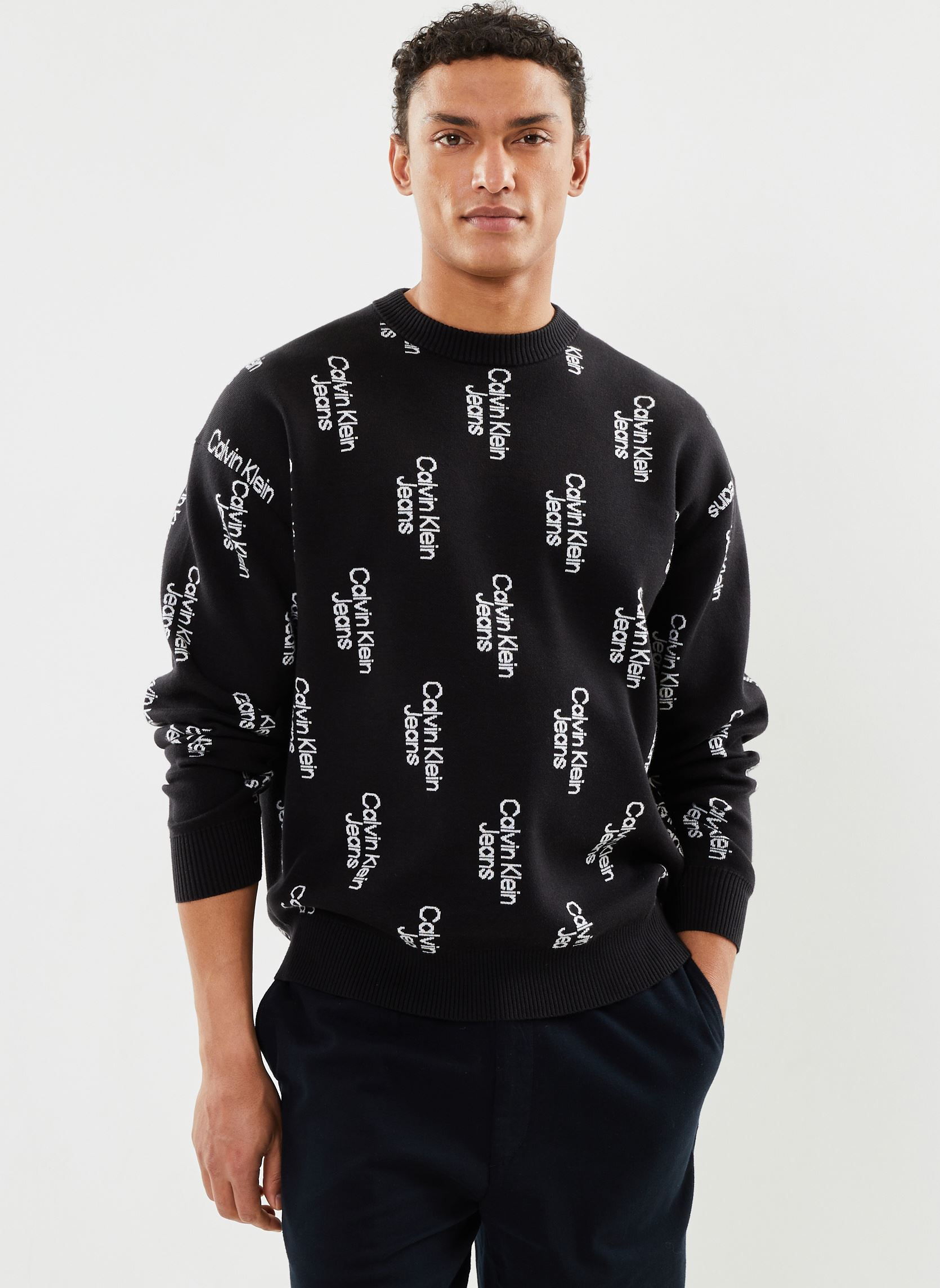 Vêtements Calvin Klein Jeans Stacked Logo Aop Swe pour Accessoires