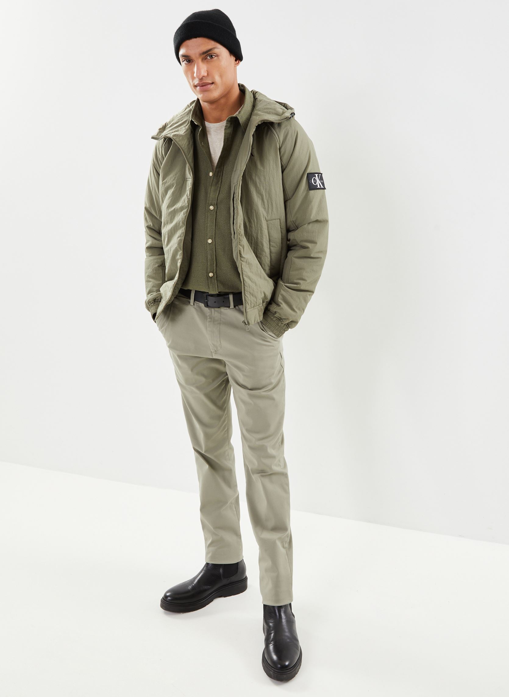 Bomberjacken Hooded Padded Harrin herren grün Calvin Klein Jeans Bomberjacken Hooded Padded Harrin herren grün GREEN
