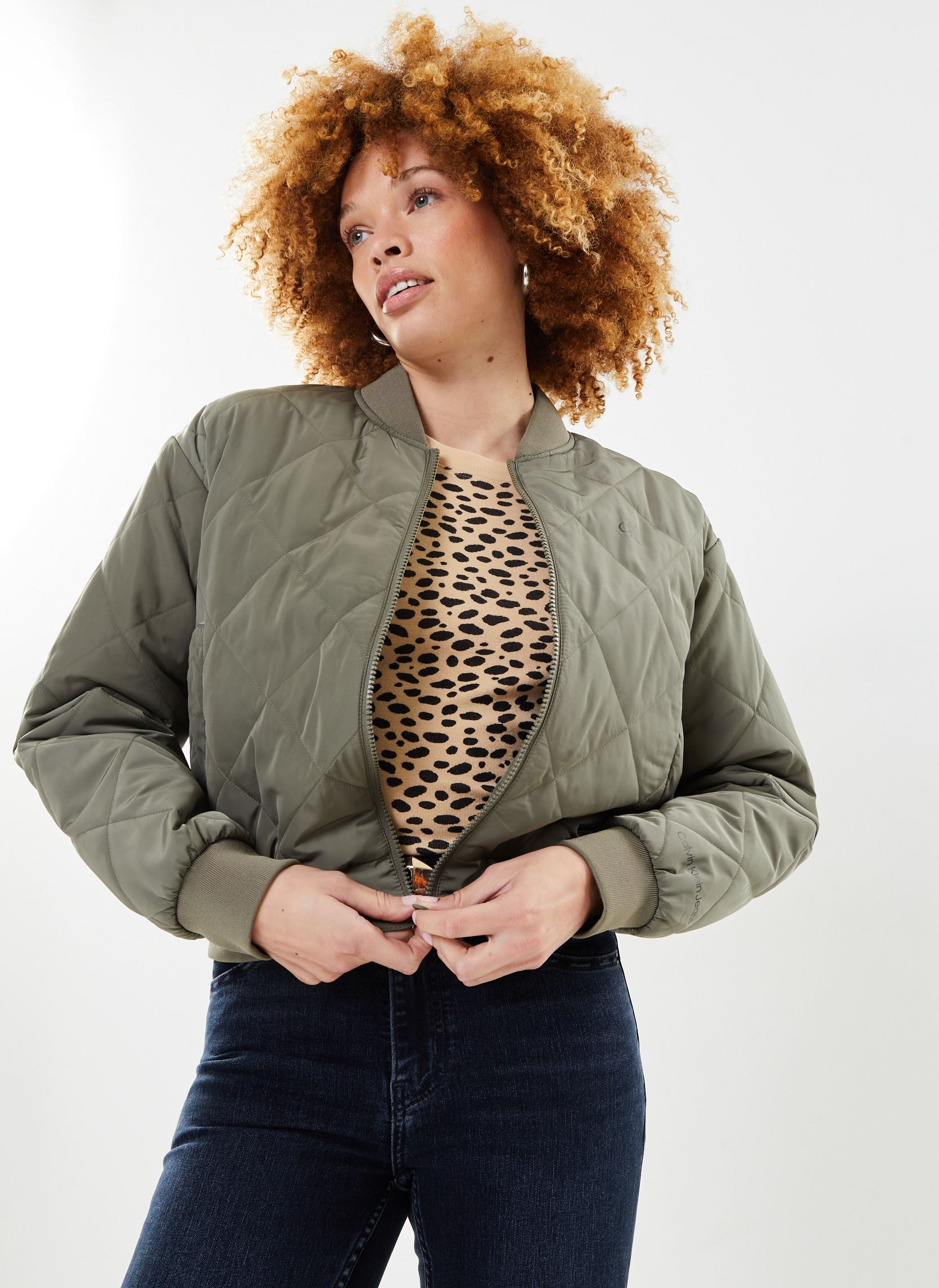Vêtements Calvin Klein Jeans Lw Quilted Bomber pour Accessoires