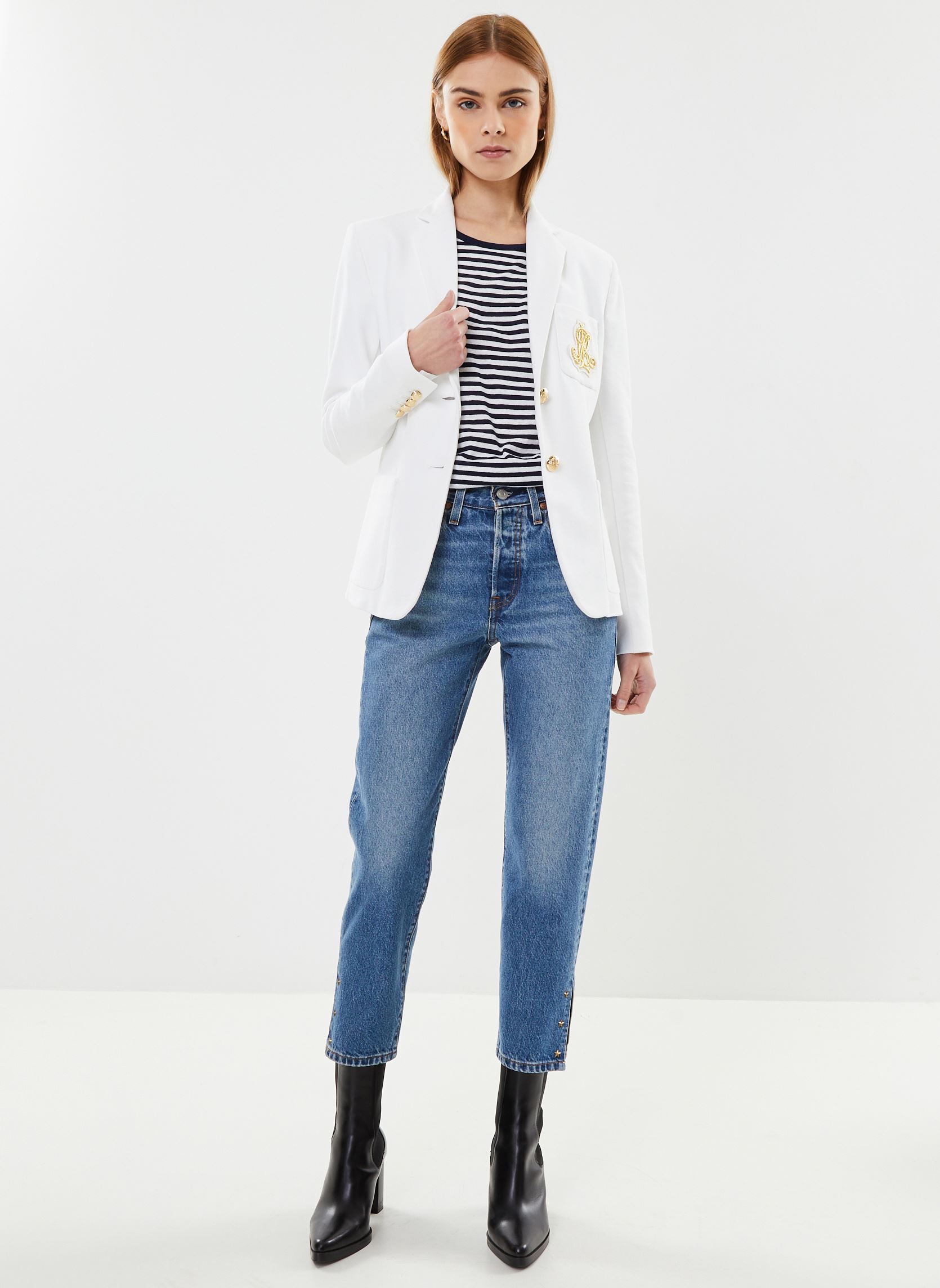 Rechte jeans / Straight Leg Jeans 501® Crop dames blauw Levi's Rechte jeans / Straight Leg Jeans 501® Crop dames blauw Treat Yourself