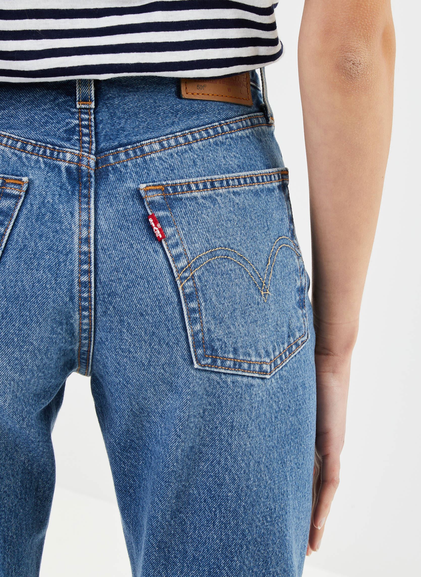 Rechte jeans / Straight Leg Jeans 501® Crop dames blauw Levi's Rechte jeans / Straight Leg Jeans 501® Crop dames blauw Treat Yourself