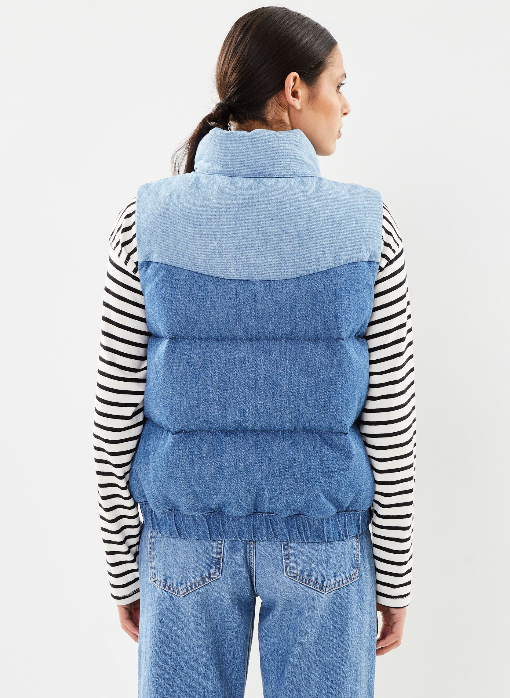 Vestes sans manches Juno Western Puffer Vest femme bleu Levi's Vestes sans manches Juno Western Puffer Vest femme bleu Going West