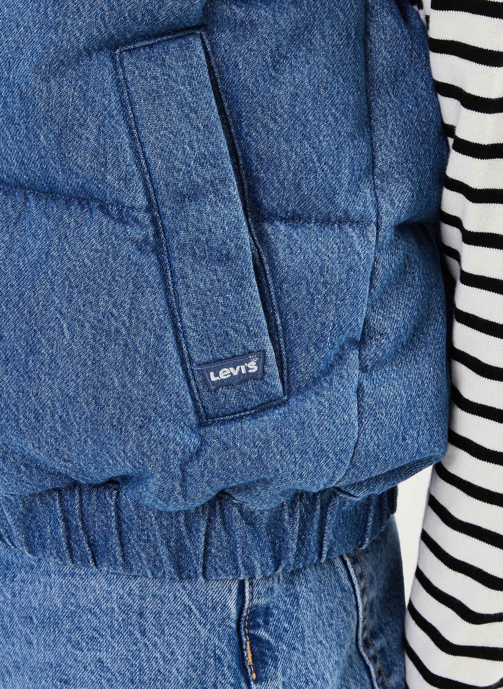 Vestes sans manches Juno Western Puffer Vest femme bleu Levi's Vestes sans manches Juno Western Puffer Vest femme bleu Going West