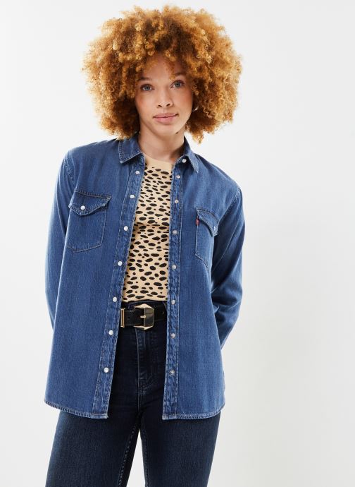 Levi's Chemise - Iconic Western Med Indigo - Worn In (Bleu) - Vêtements Levi's Chemise - Iconic Western Med Indigo - Worn In (Bleu) - Vêtements