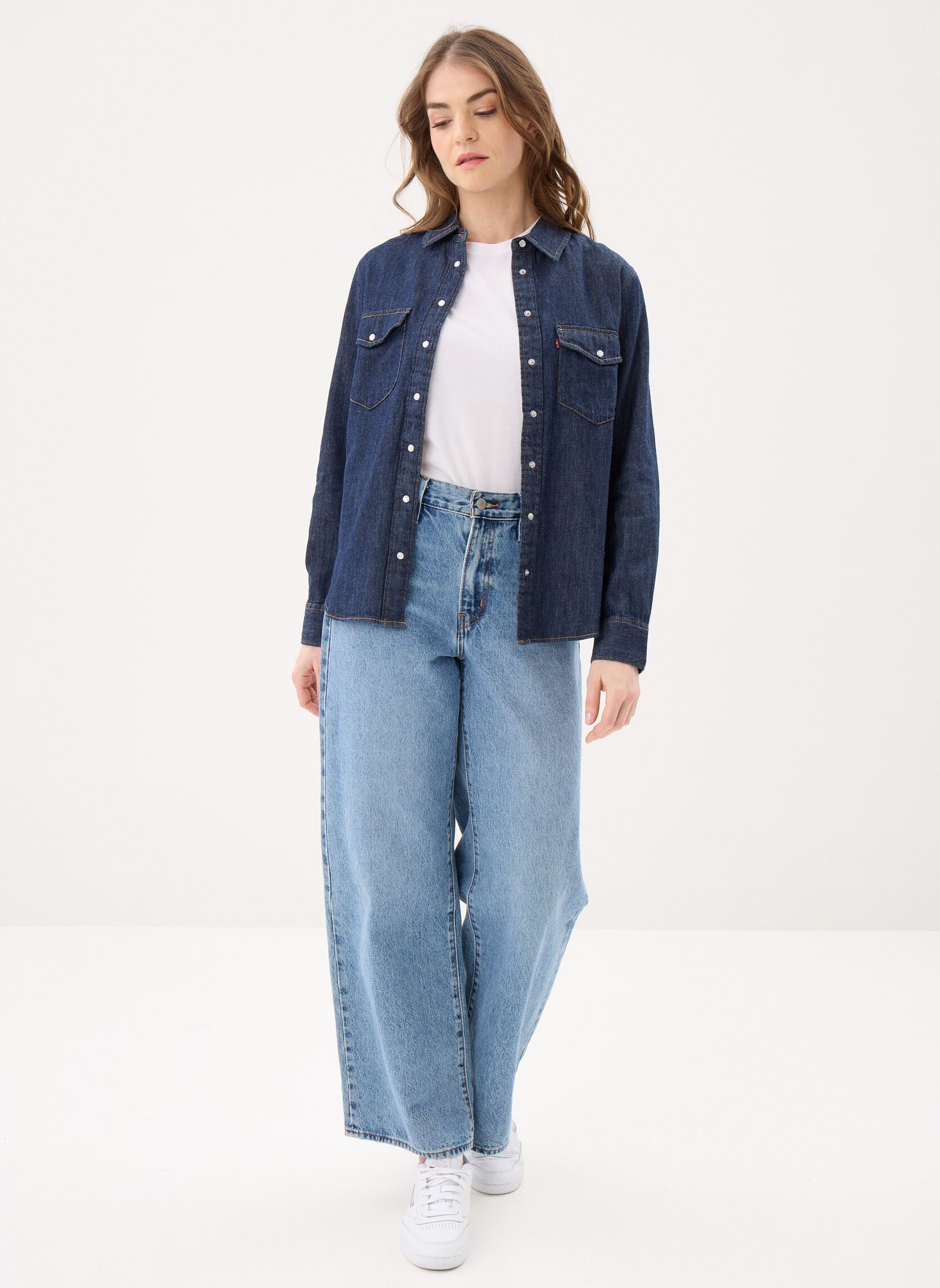 Lange mouw overhemden Iconic Western dames blauw Levi's Lange mouw overhemden Iconic Western dames blauw TODAY'S NEWS