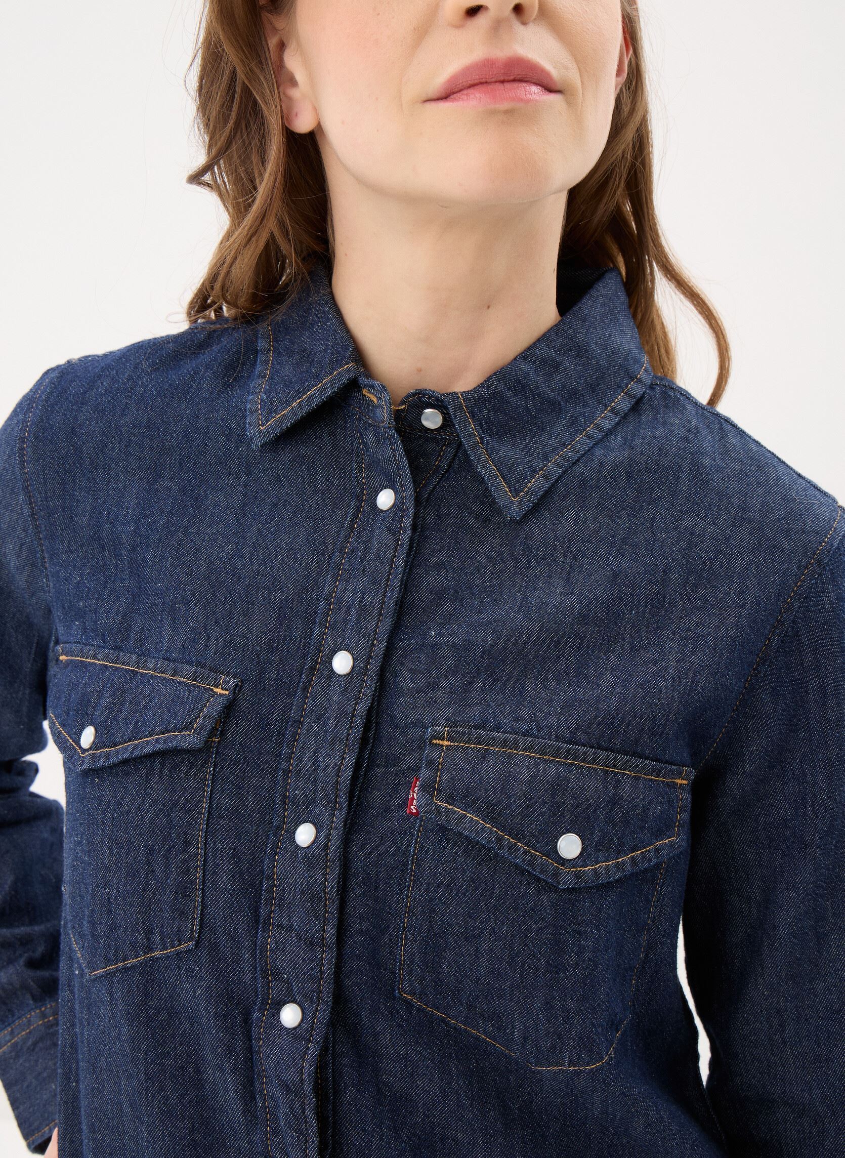 Lange mouw overhemden Iconic Western dames blauw Levi's Lange mouw overhemden Iconic Western dames blauw TODAY'S NEWS