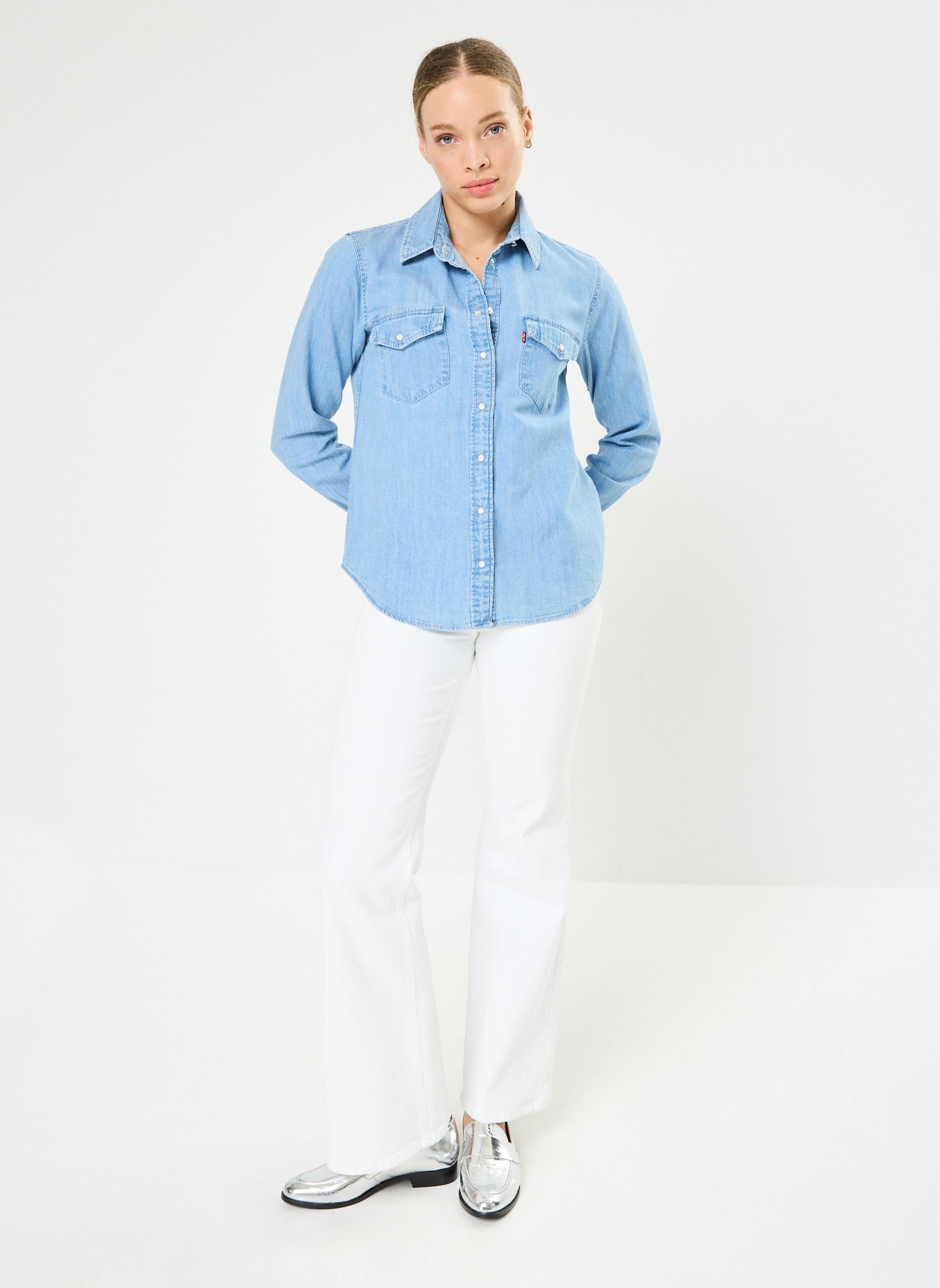 Chemises manches longues Iconic Western femme bleu Levi's Chemises manches longues Iconic Western femme bleu OLD 517 BLUE 2