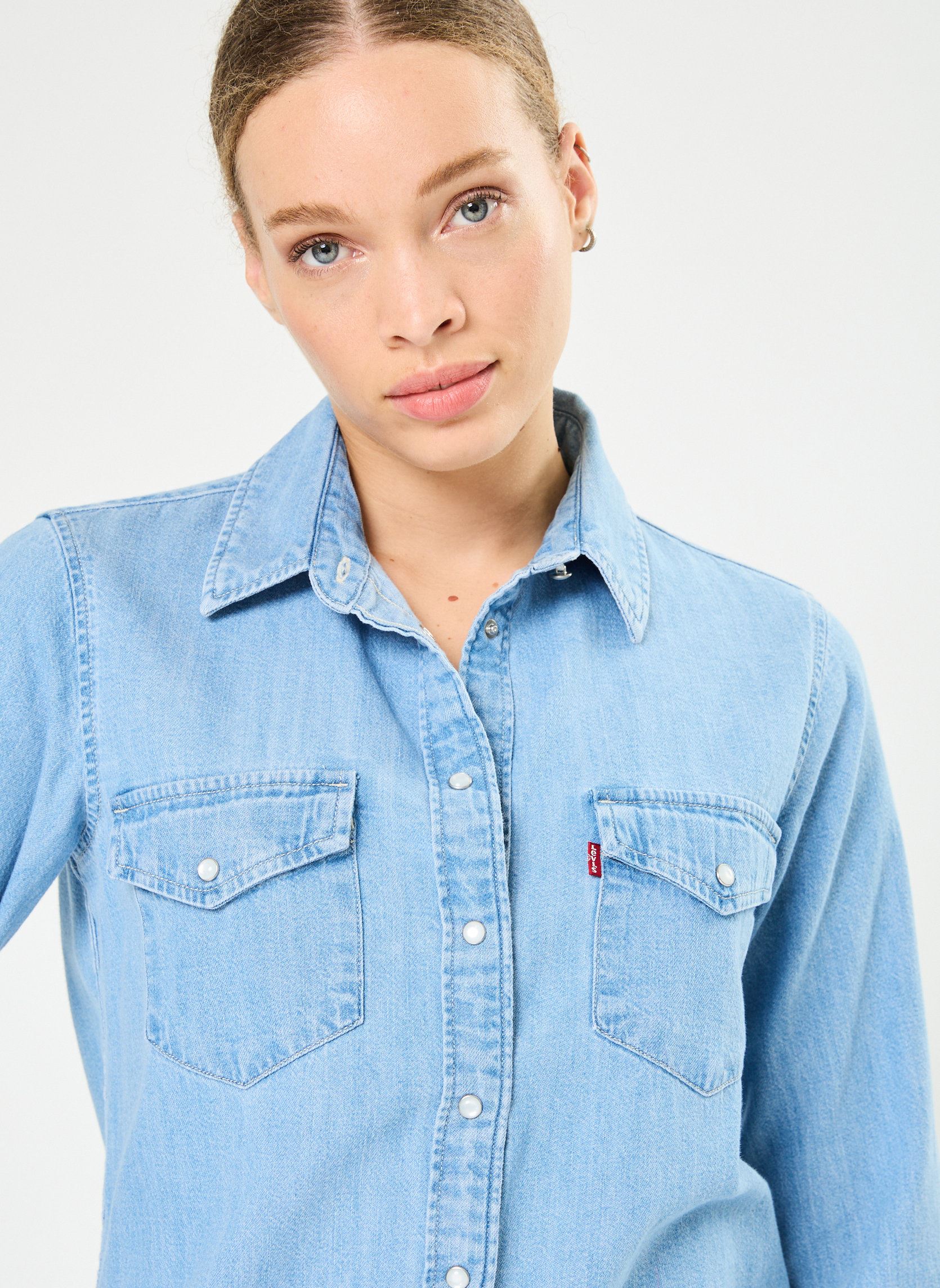 Chemises manches longues Iconic Western femme bleu Levi's Chemises manches longues Iconic Western femme bleu OLD 517 BLUE 2