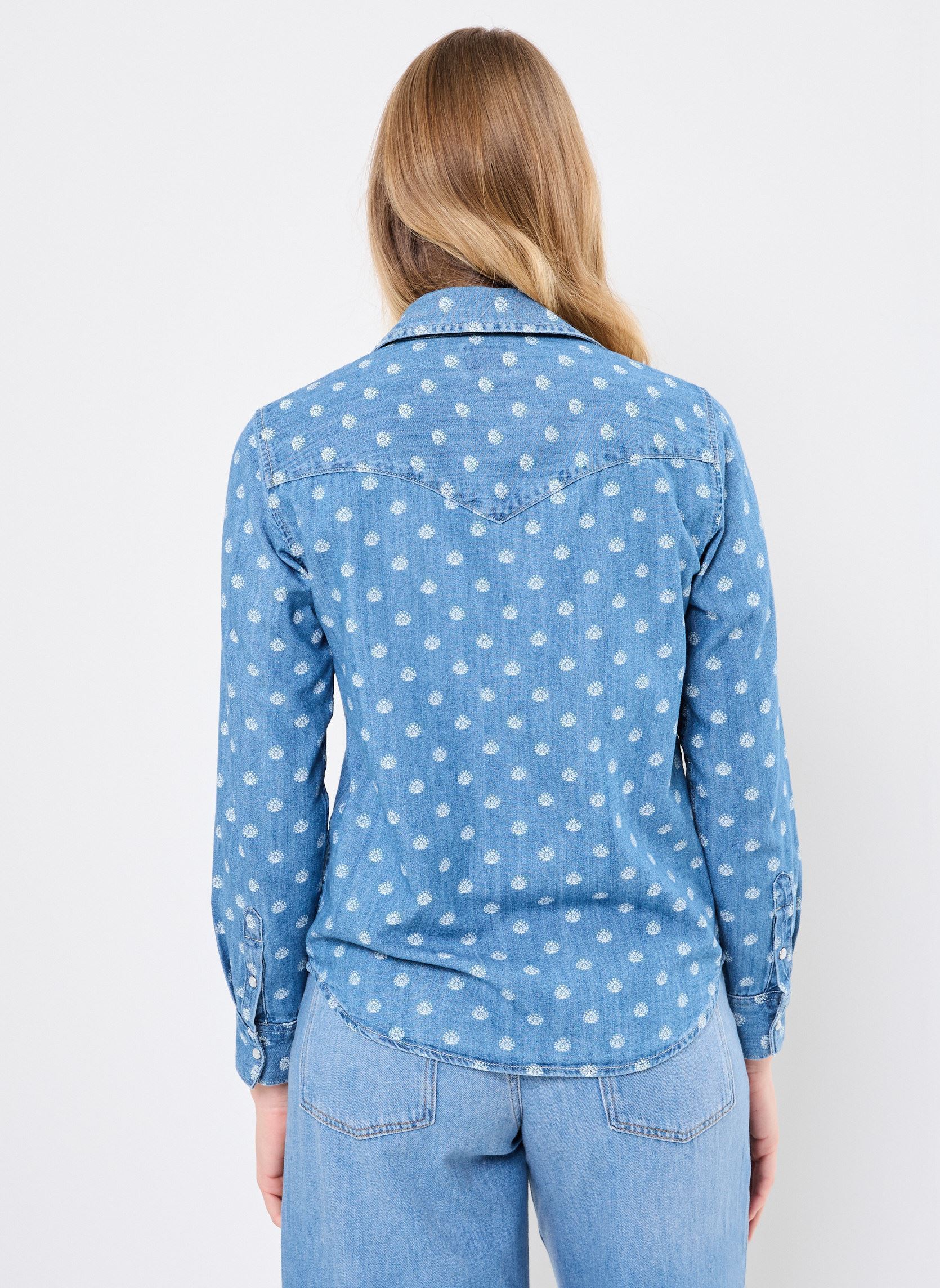 Chemises manches longues Iconic Western femme bleu Levi's Chemises manches longues Iconic Western femme bleu CATT BLOCK PRINT DENIM DENIM