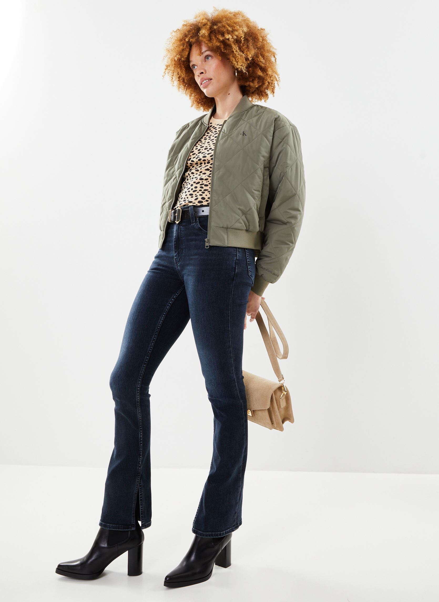 Kurzarm-T-Shirts Ls Baby Tee Neutrals damen beige Levi's Kurzarm-T-Shirts Ls Baby Tee Neutrals damen beige Stella Leopard Almon