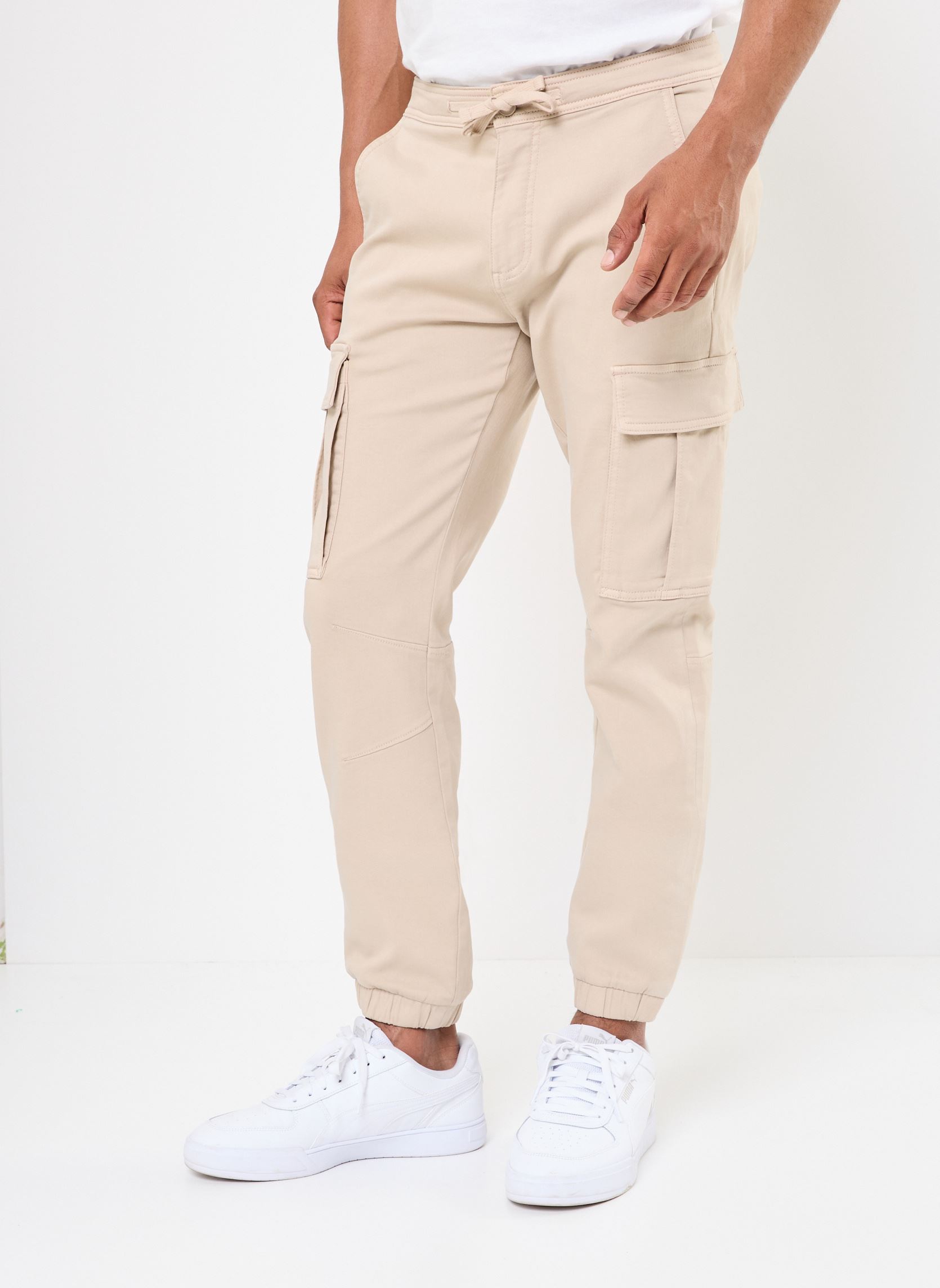 Pantalons chino PBAT cargo homme beige Marvin&Co Pantalons chino PBAT cargo homme beige CHATEAU GRAY