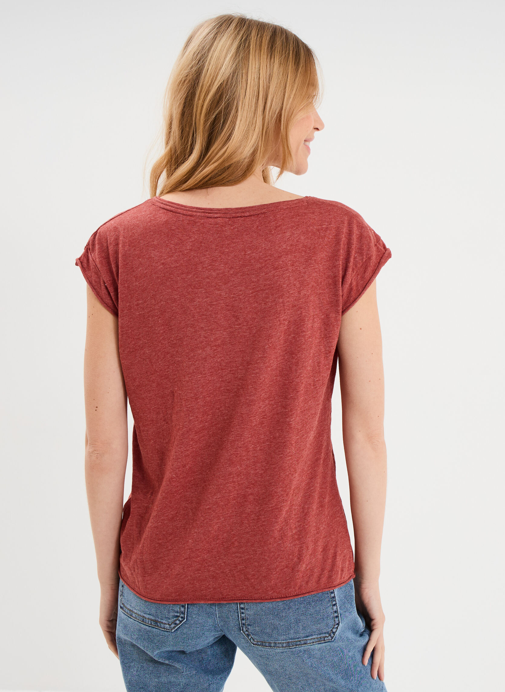 Tee-shirts T-shirt - CRE3ORANGE1 femme rouge CREEKS Tee-shirts T-shirt - CRE3ORANGE1 femme rouge Rouge foncé