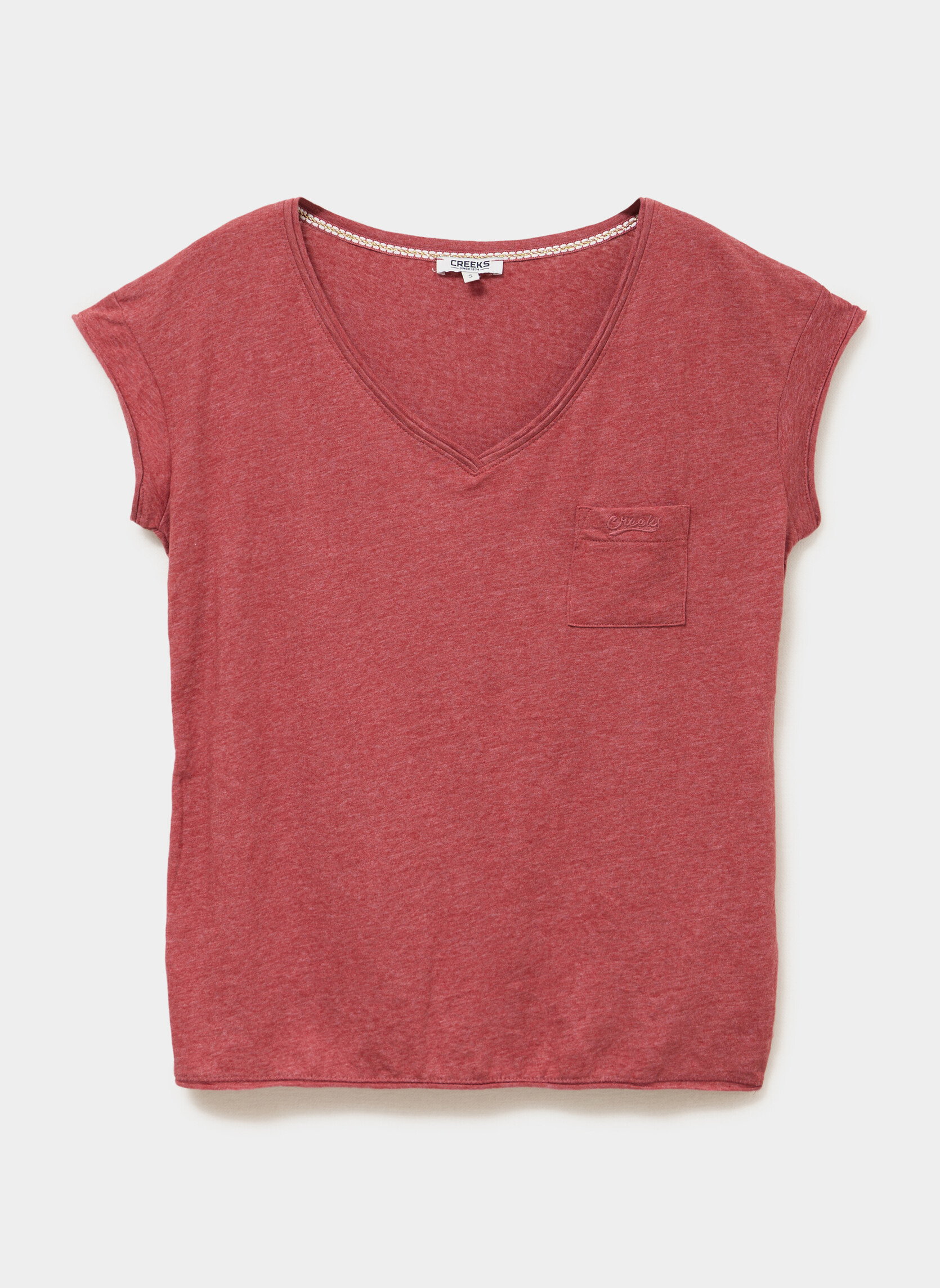 Tee-shirts T-shirt - CRE3ORANGE1 femme rouge CREEKS Tee-shirts T-shirt - CRE3ORANGE1 femme rouge Rouge foncé