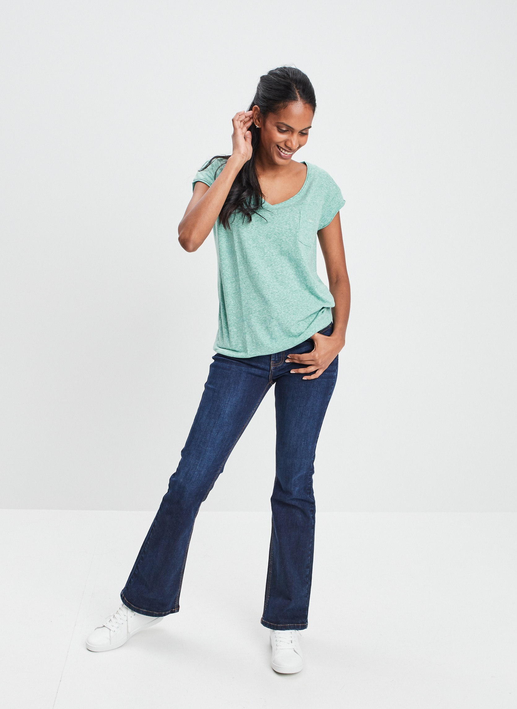 Tee-shirts T-shirt - CRE3ORANGE1 femme vert CREEKS Tee-shirts T-shirt - CRE3ORANGE1 femme vert Vert clair
