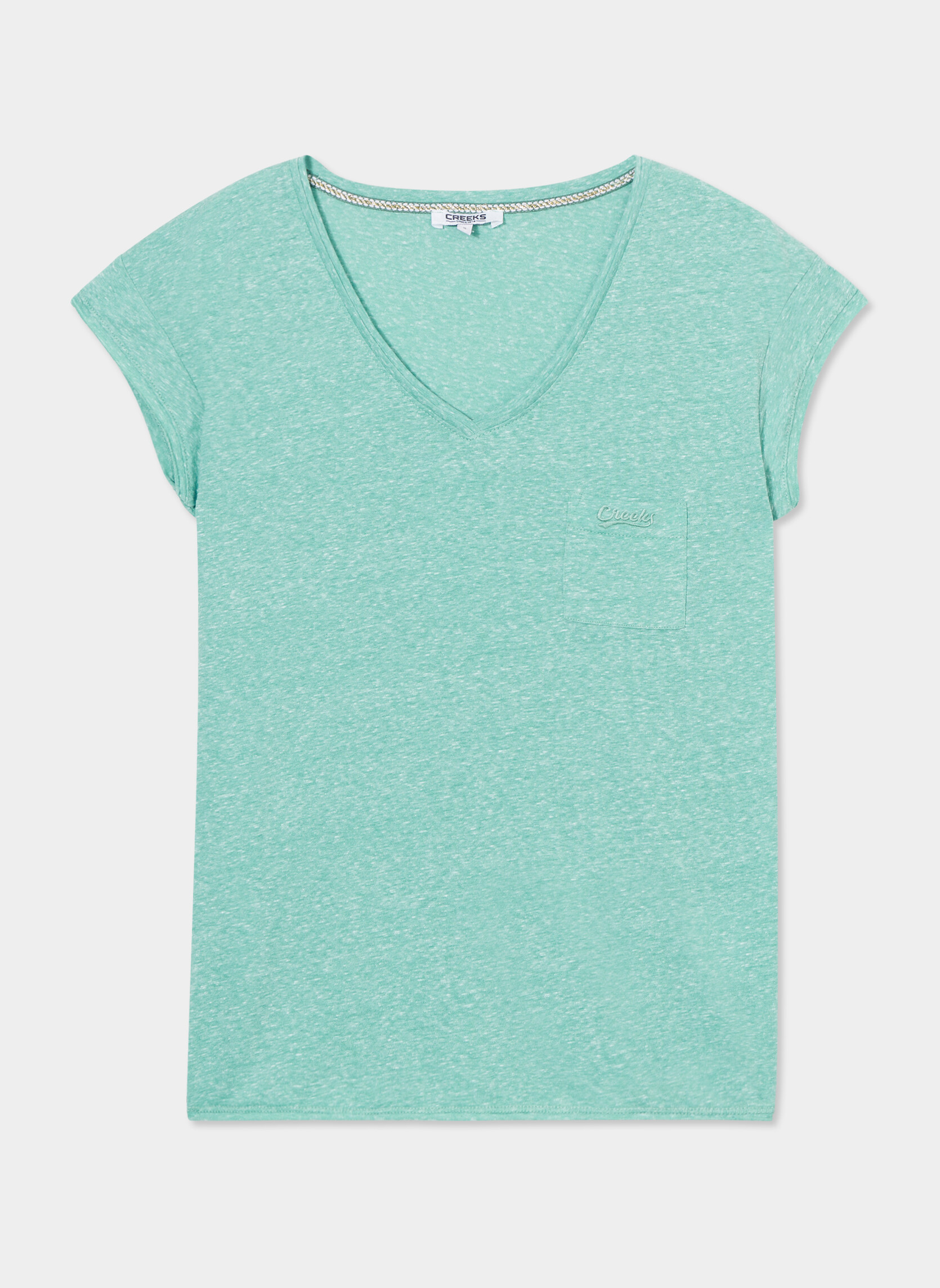 Tee-shirts T-shirt - CRE3ORANGE1 femme vert CREEKS Tee-shirts T-shirt - CRE3ORANGE1 femme vert Vert clair