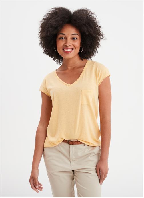 CREEKS Tee-shirts T-shirt - CRE3ORANGE1 femme jaune