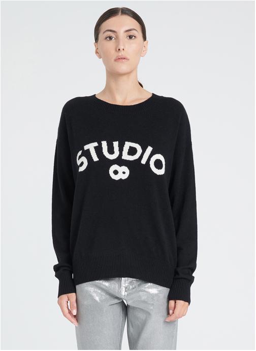 Studio Cashmere8 Pulls ZAYA 4 femme noir