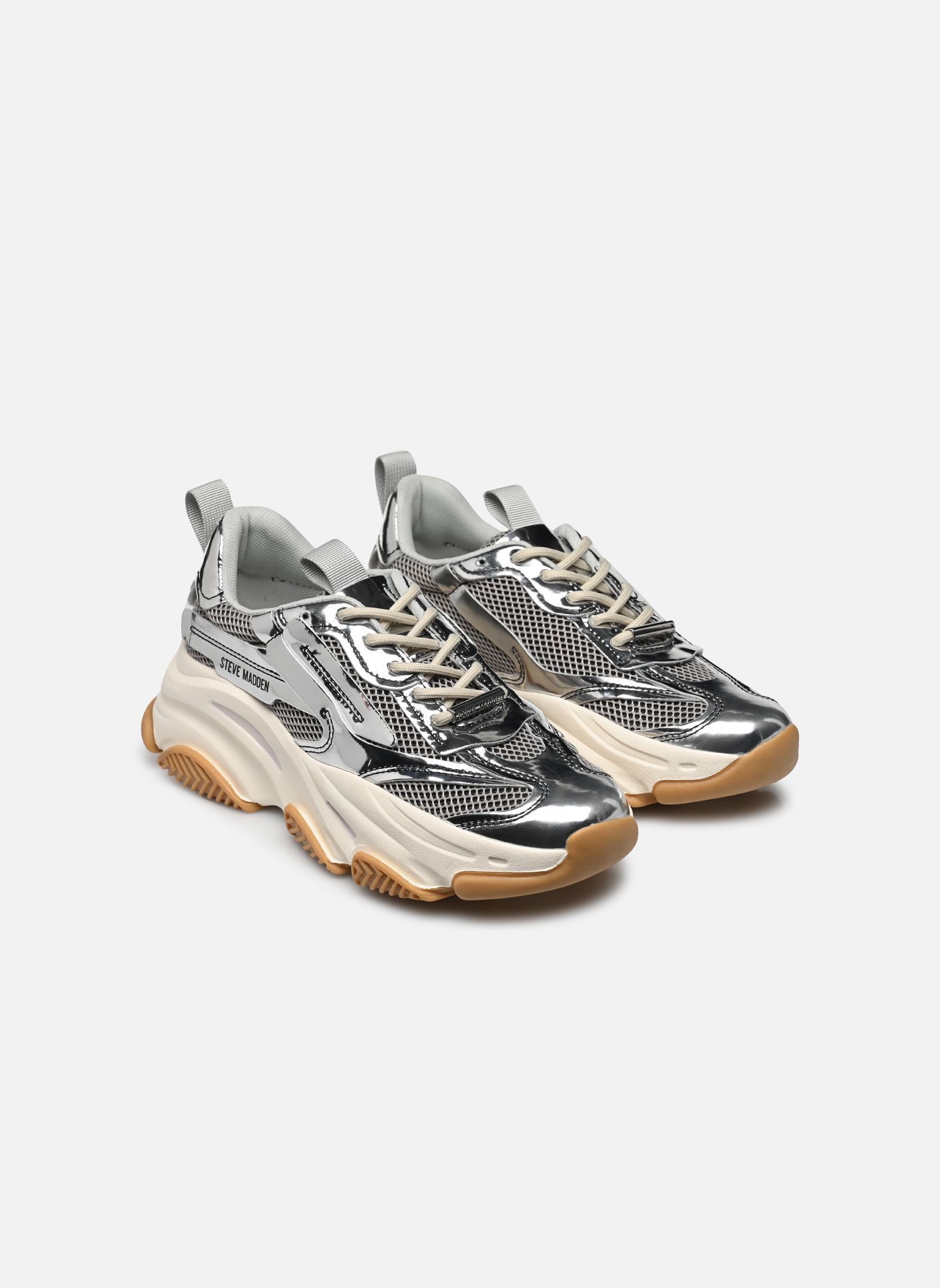 Baskets Possession-E femme argent Steve Madden Baskets Possession-E femme argent SILVER / BLACK