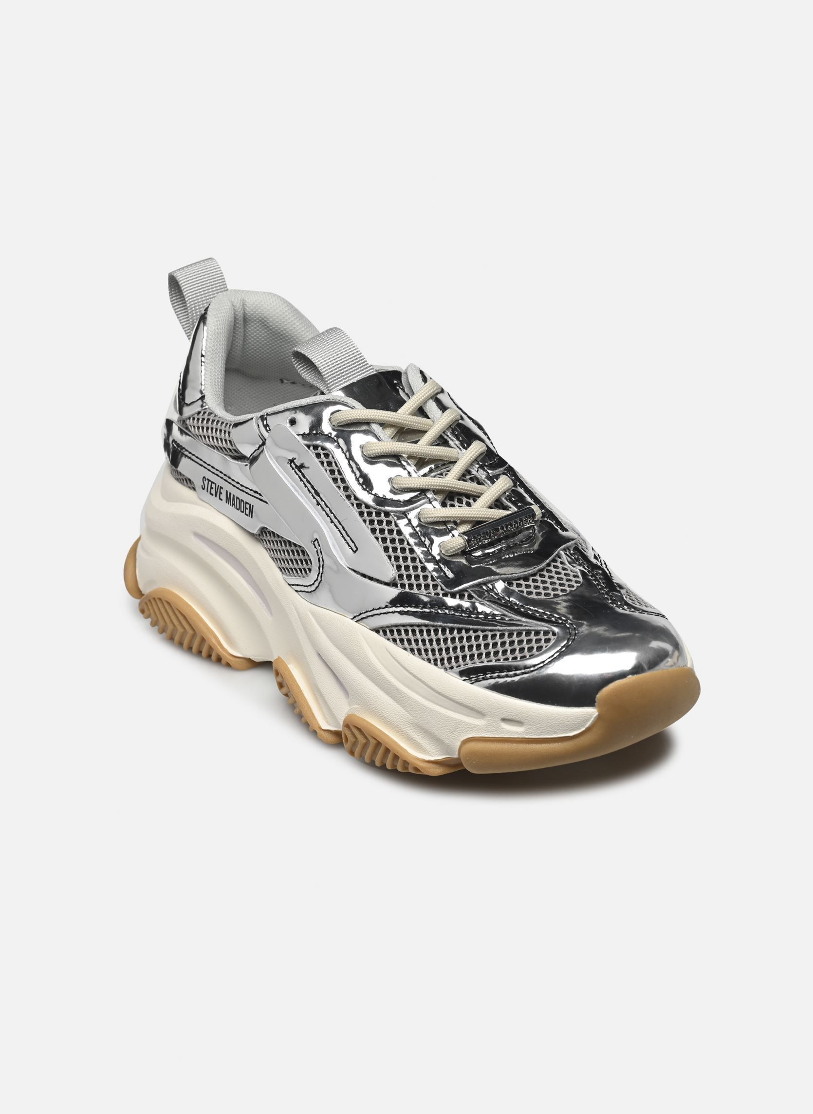Baskets Possession-E femme argent Steve Madden Baskets Possession-E femme argent SILVER / BLACK