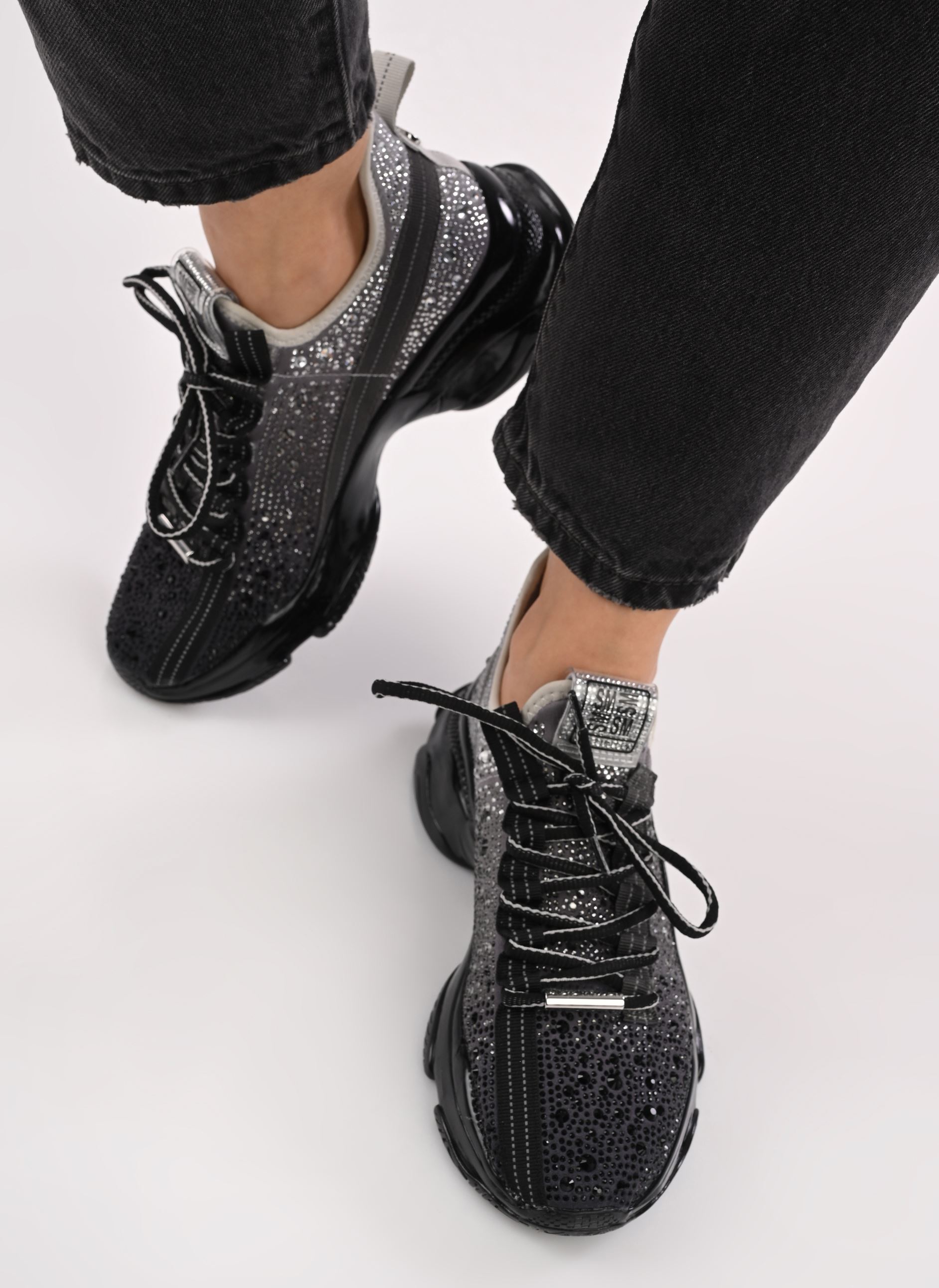 Niedrige Sneaker Mistica damen schwarz Steve Madden Niedrige Sneaker Mistica damen schwarz BLACK/SILVER