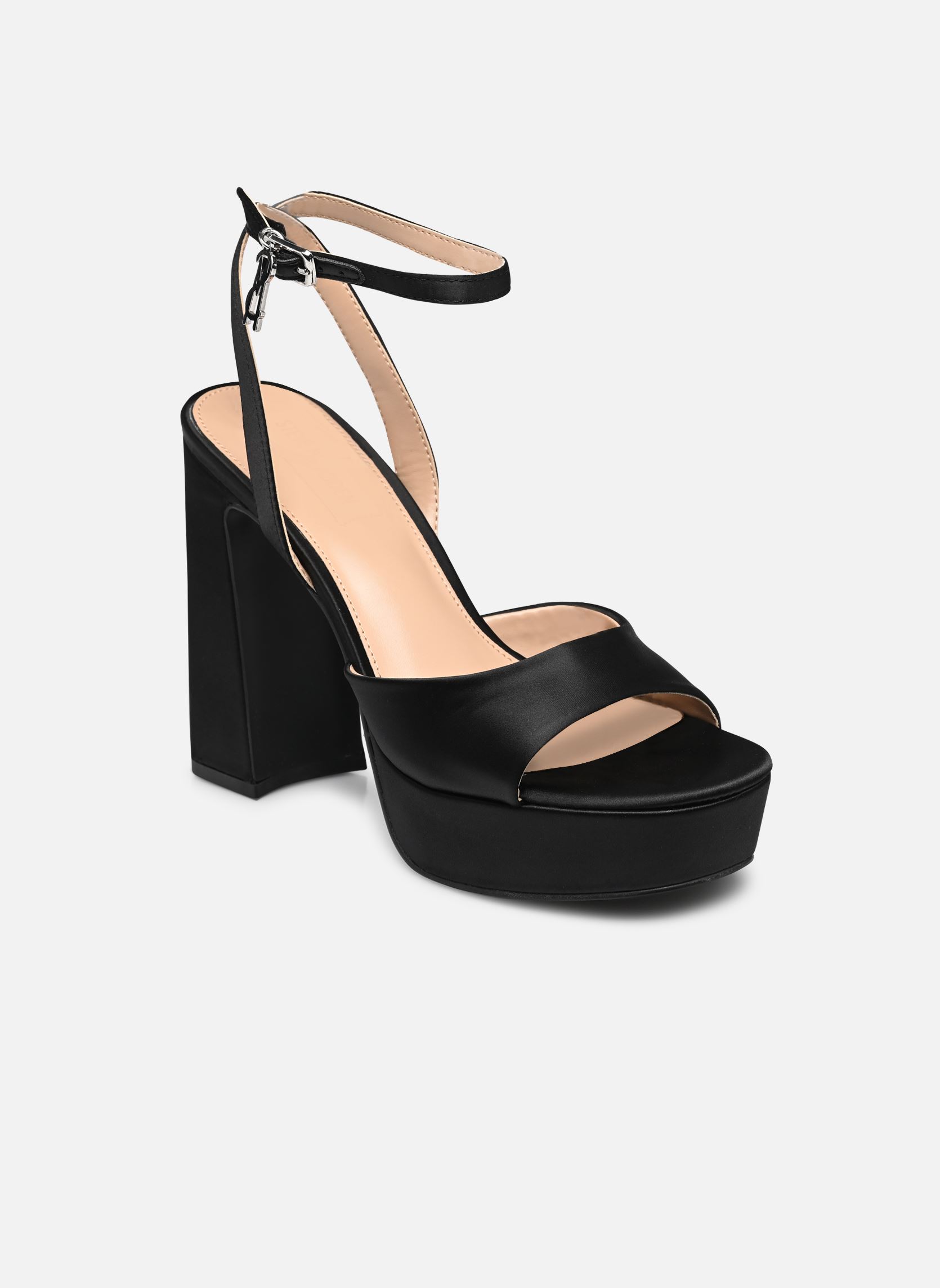 Sandales Transpire femme noir Steve Madden Sandales Transpire femme noir Black Satin