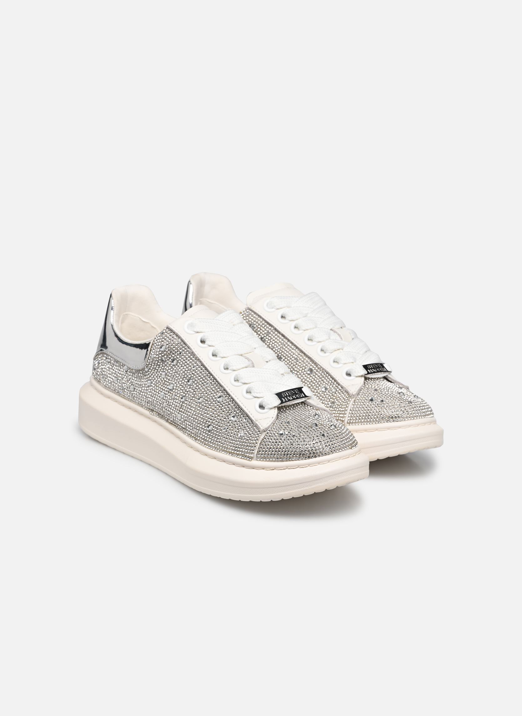 Lage sneakers Glimmer-R dames zilver Steve Madden Lage sneakers Glimmer-R dames zilver RHINESTONE