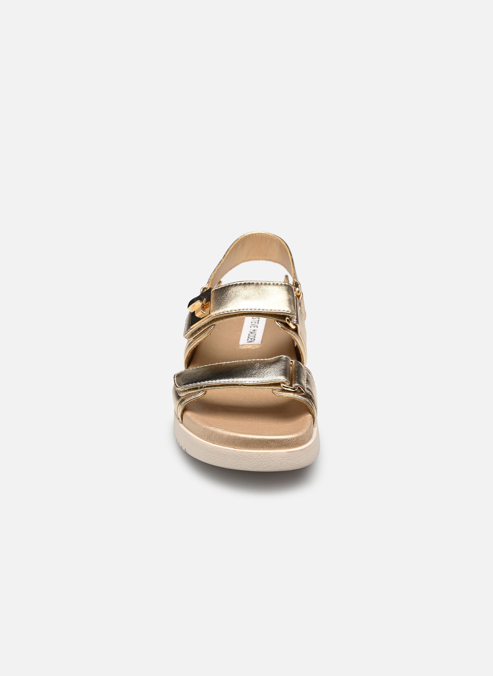 Platte sandalen Mona dames goud en brons Steve Madden Platte sandalen Mona dames goud en brons Gold Leather