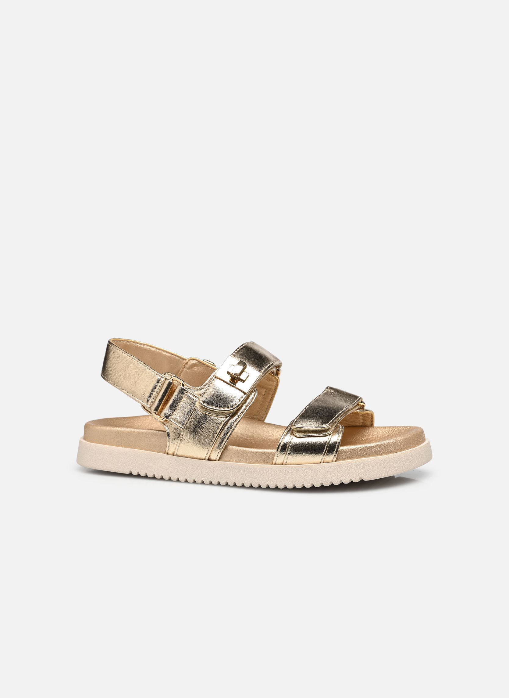 Platte sandalen Mona dames goud en brons Steve Madden Platte sandalen Mona dames goud en brons Gold Leather