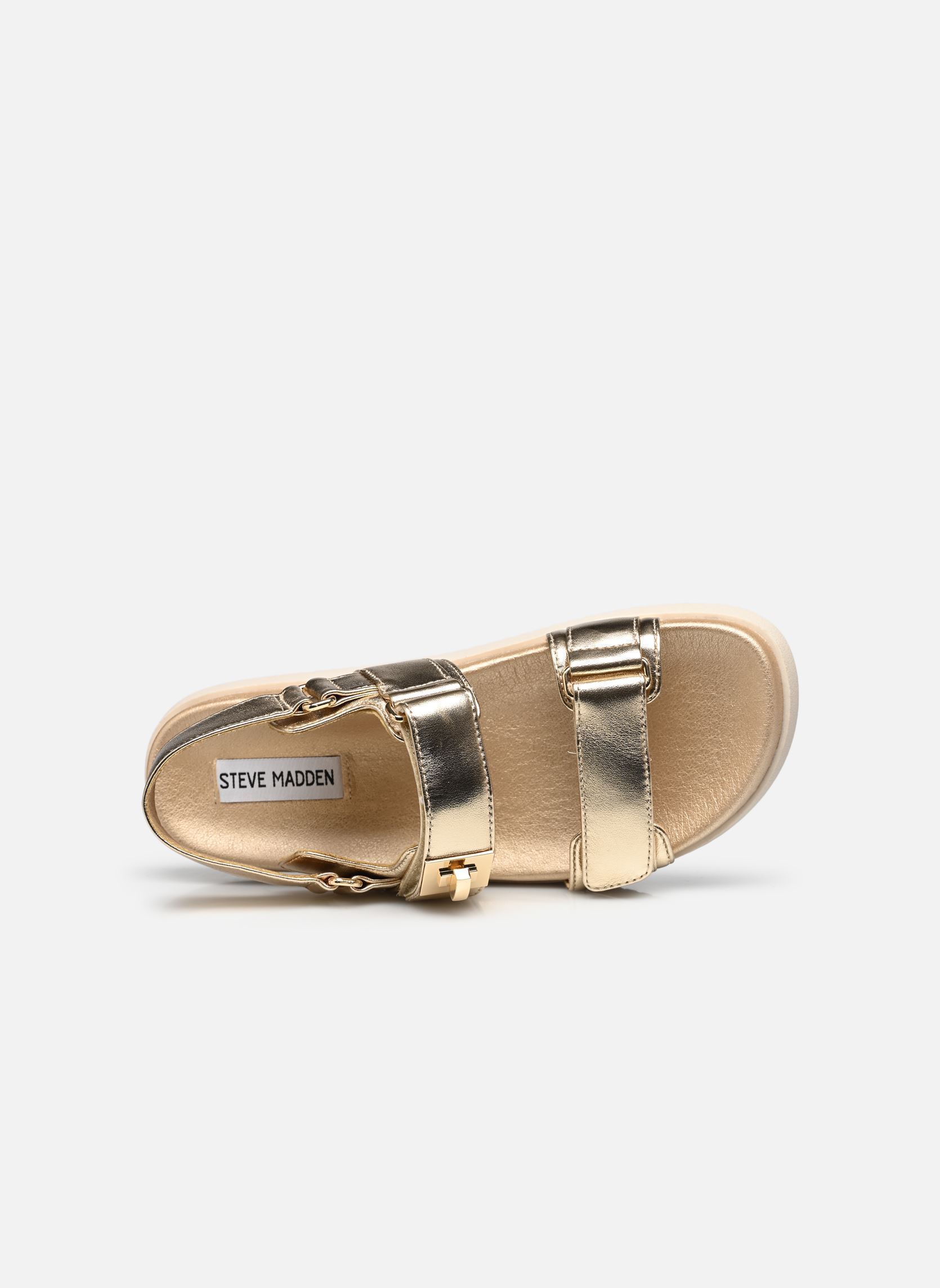 Platte sandalen Mona dames goud en brons Steve Madden Platte sandalen Mona dames goud en brons Gold Leather
