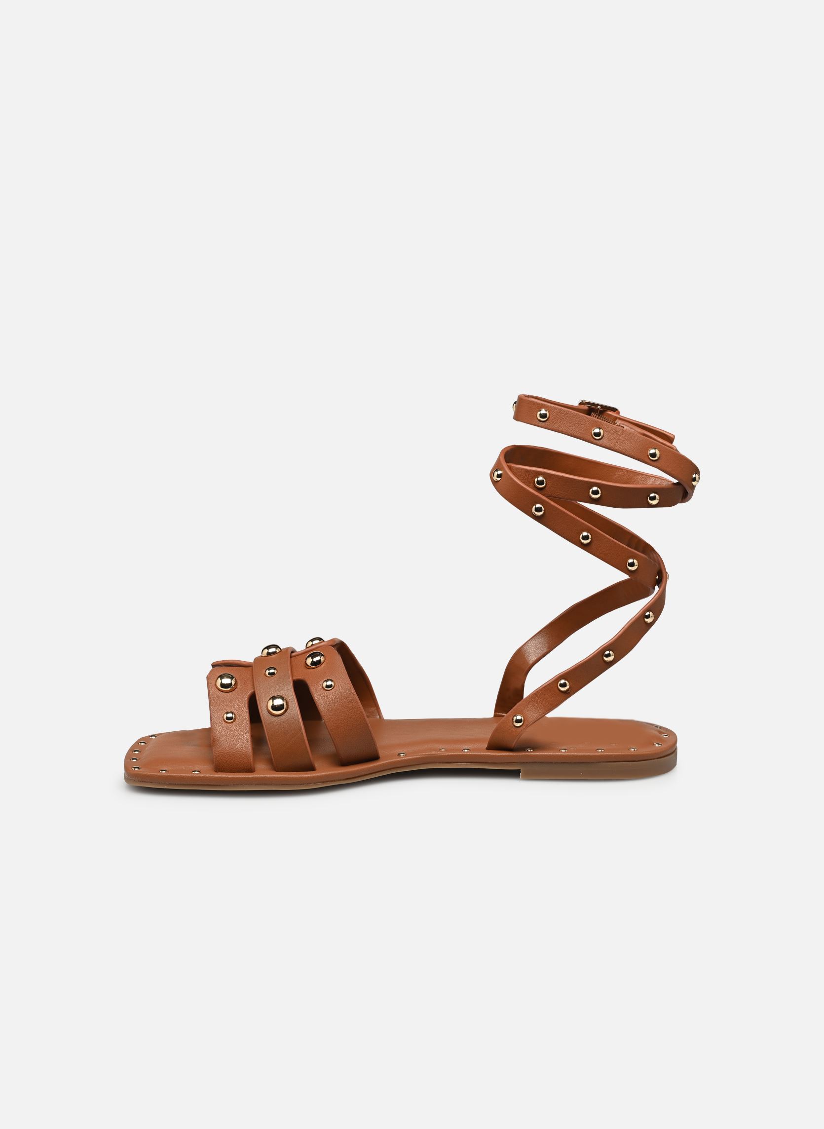 Sandales plates Trustee femme marron Steve Madden Sandales plates Trustee femme marron Cognac leather