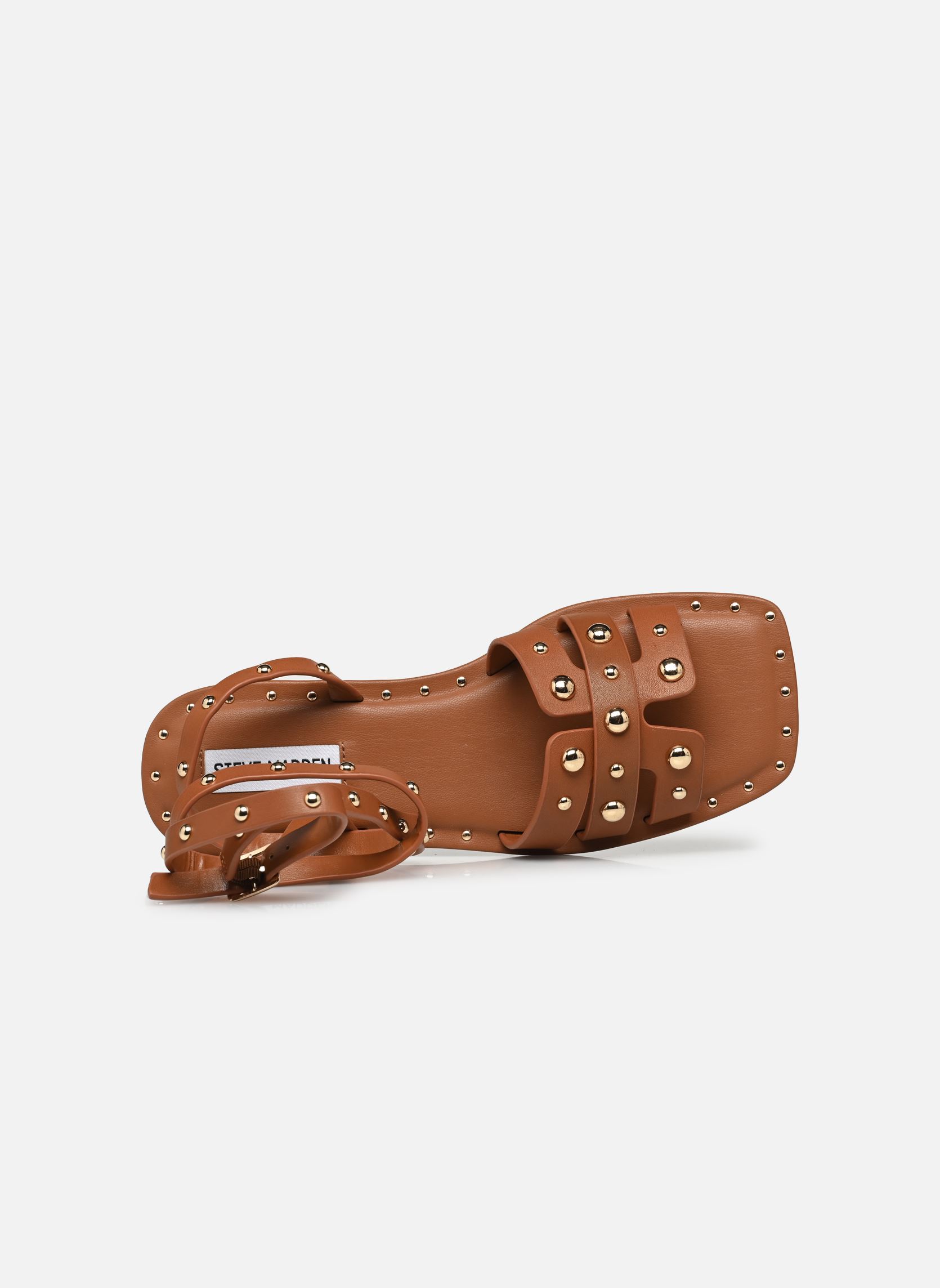 Sandales plates Trustee femme marron Steve Madden Sandales plates Trustee femme marron Cognac leather