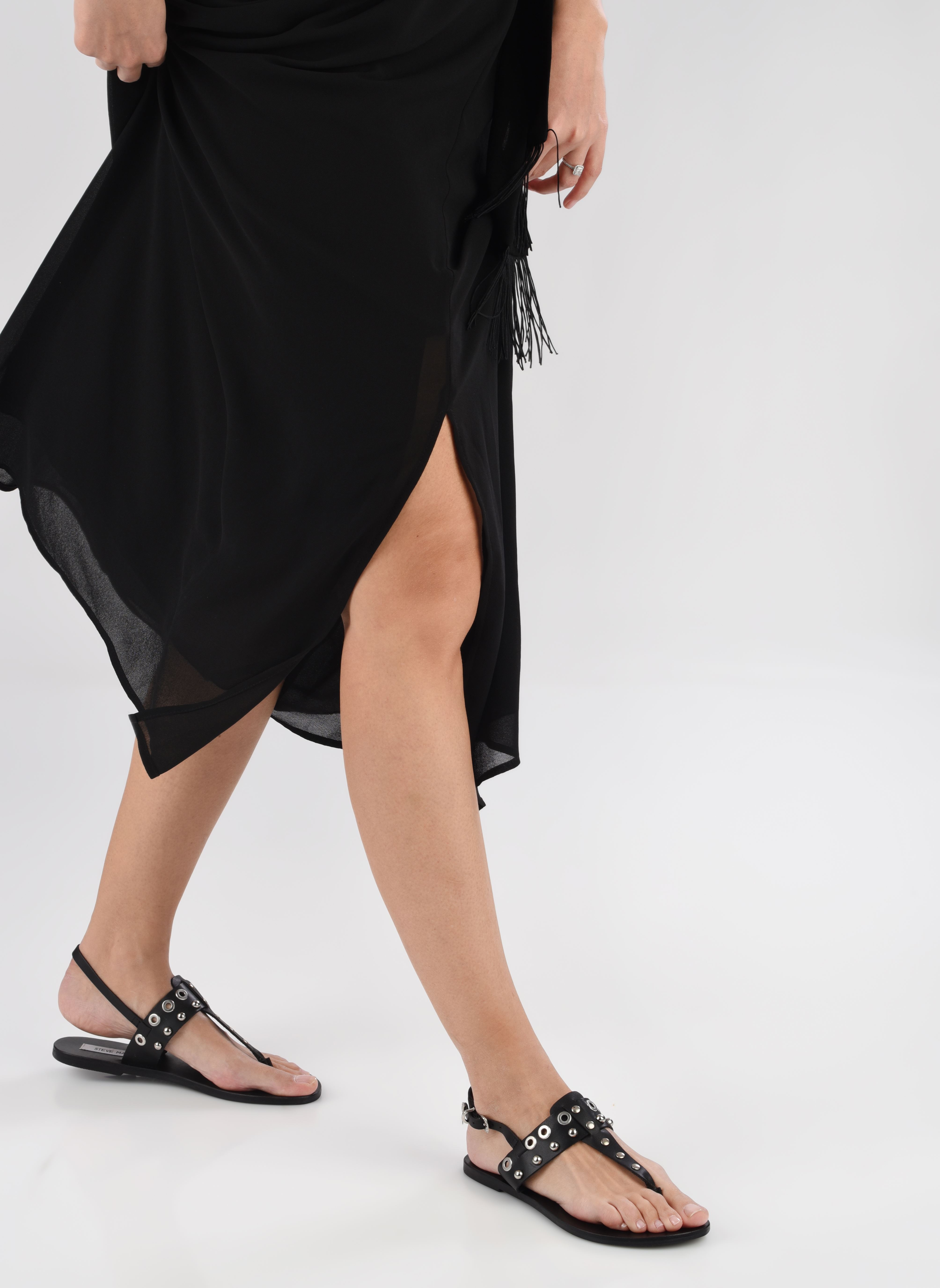 Sandales plates Bionic femme noir Steve Madden Sandales plates Bionic femme noir BLACK LEATHER